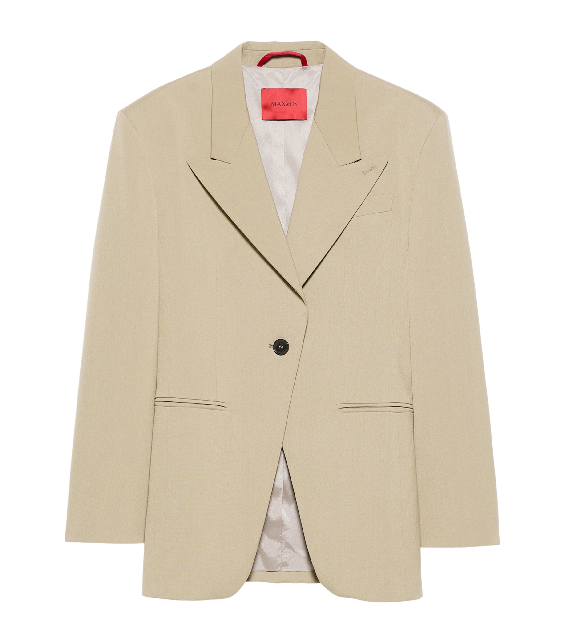 MAX&Co. Womens Single-Breasted Blazer Turtledove
