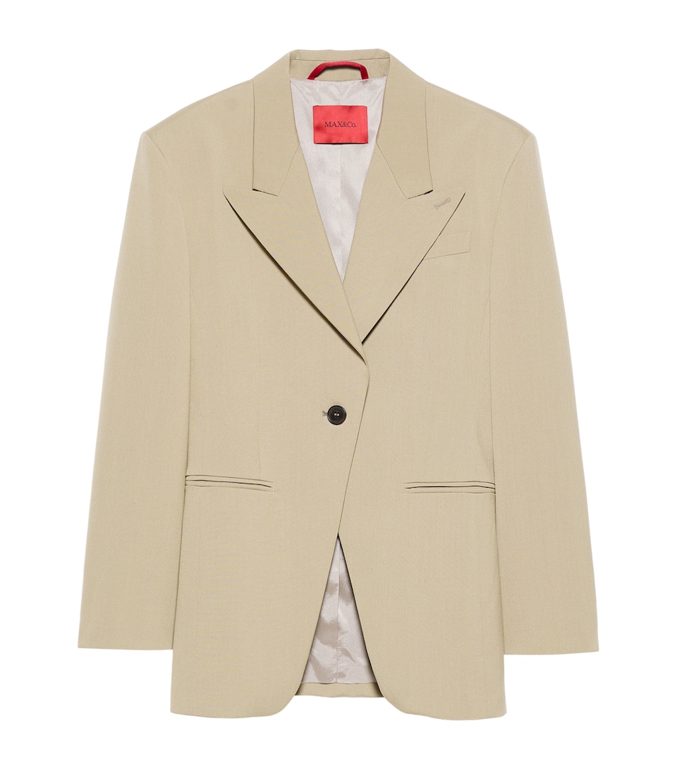 MAX&Co. Womens Single-Breasted Blazer Turtledove