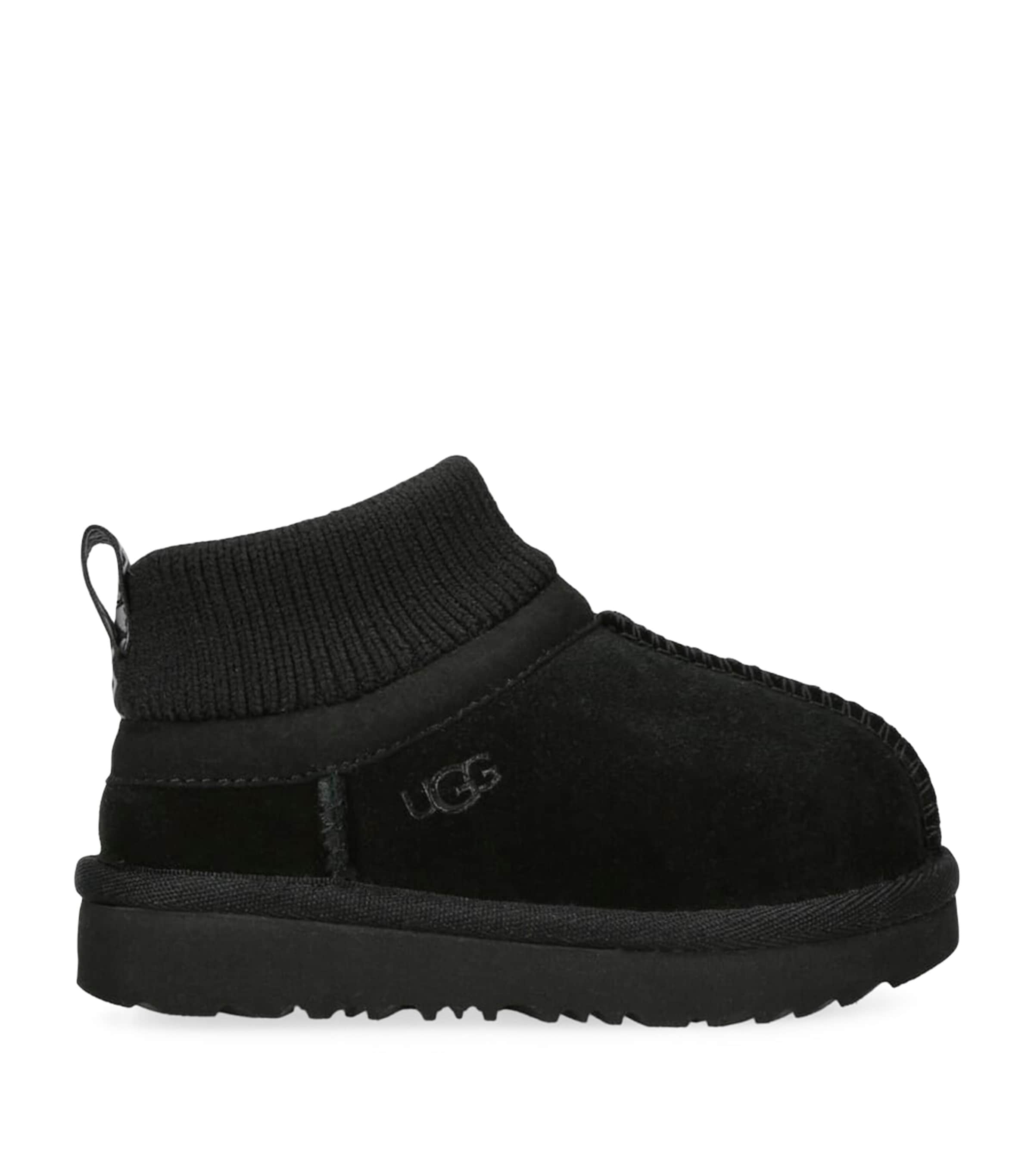 UGG Kids Classic Ultra Stretch Cuff Boots Black