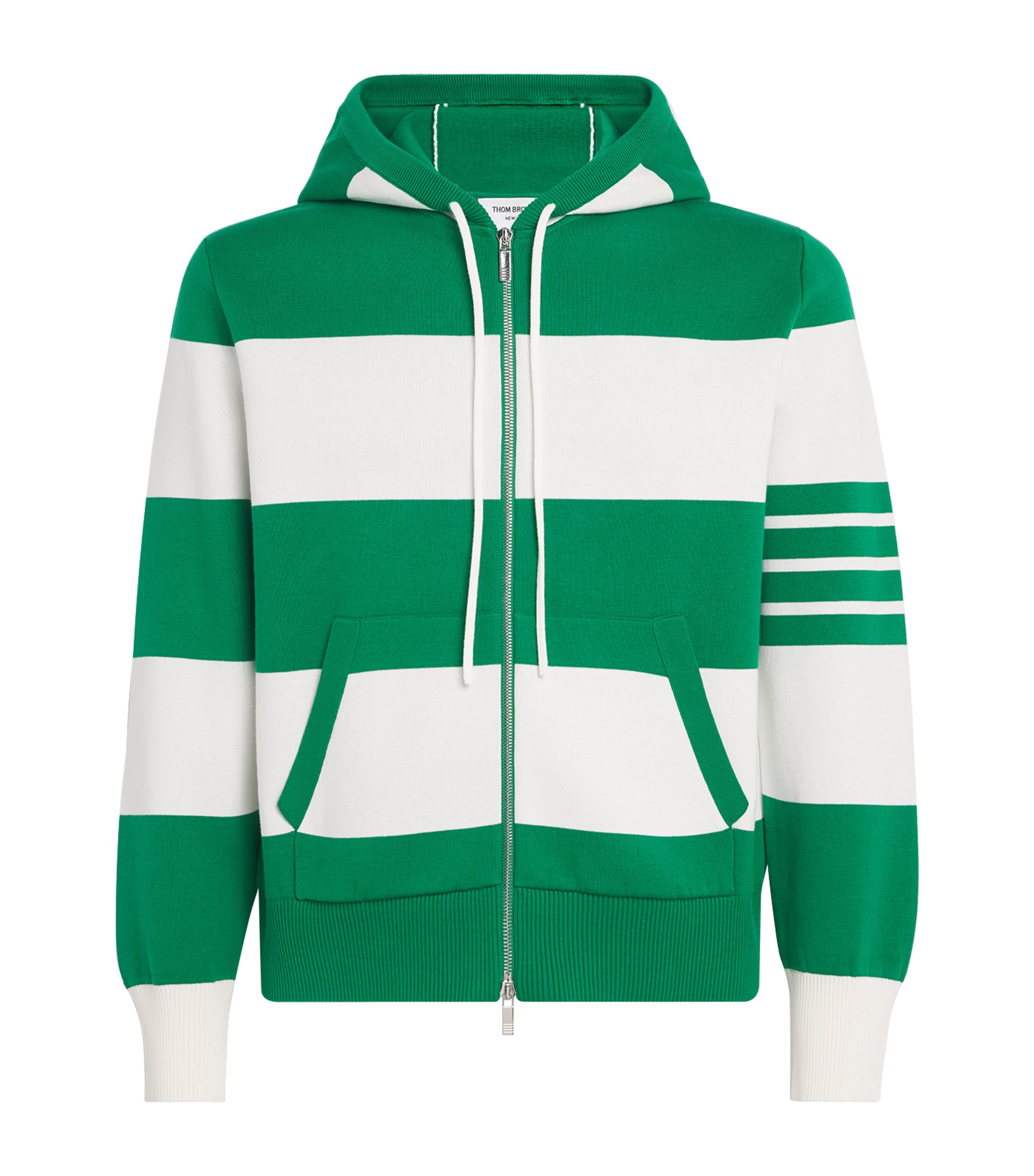 Thom Browne Mens 4-Bar Stripe Hector Hoodie Green