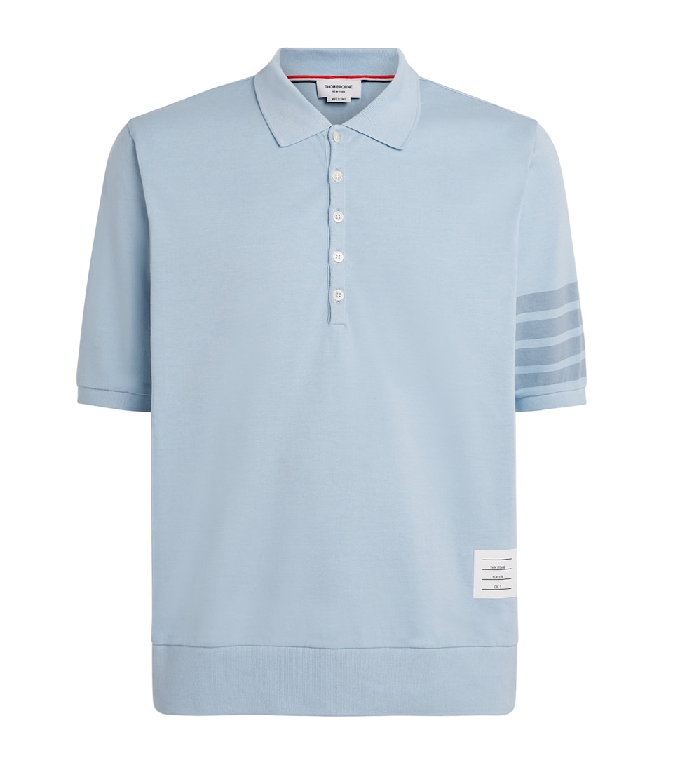 Cotton 4-Bar Polo Shirt