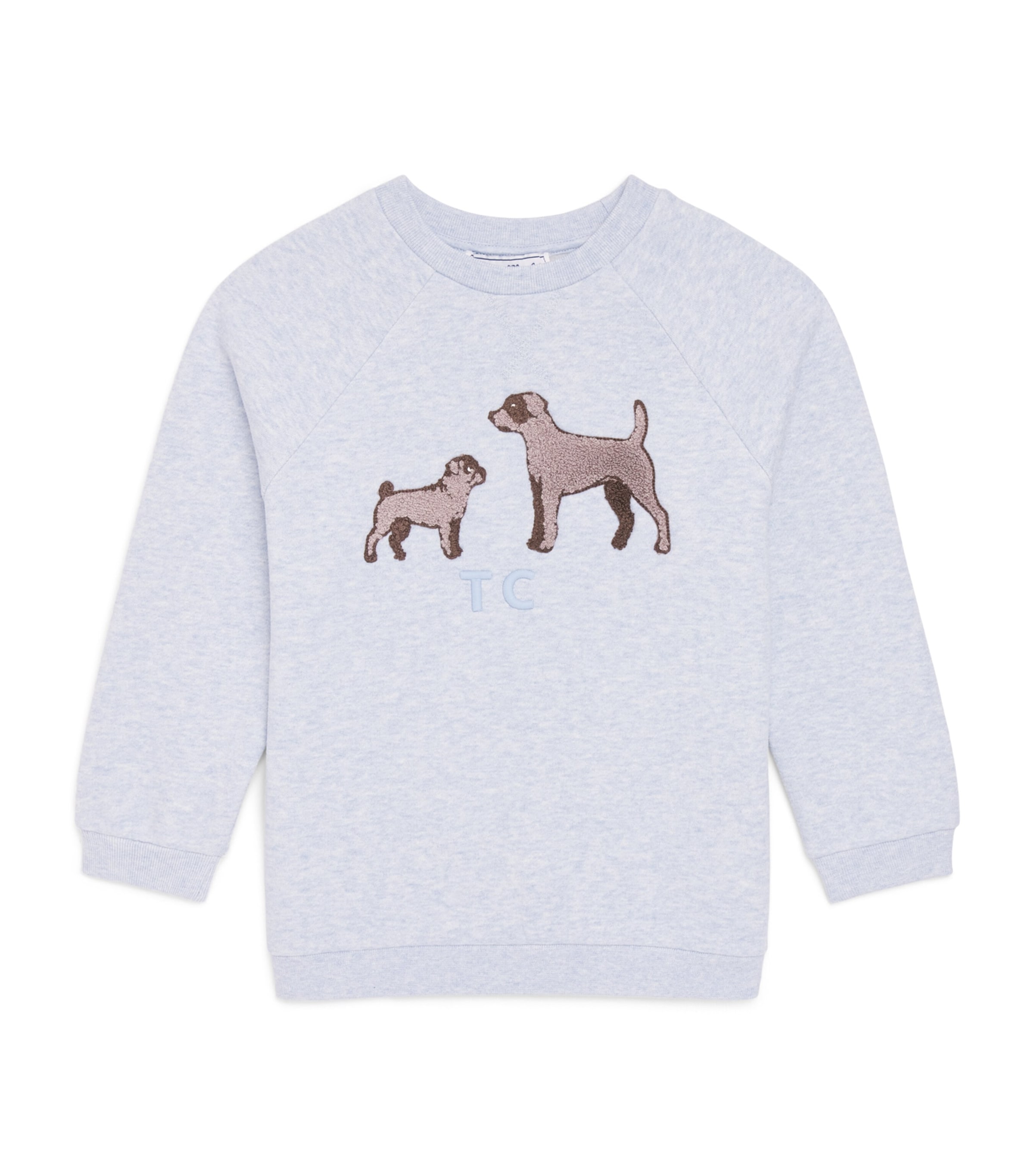 Tartine et Chocolat Cotton Embroidered Dog Sweatshirt (5-9 Years) Chiné
