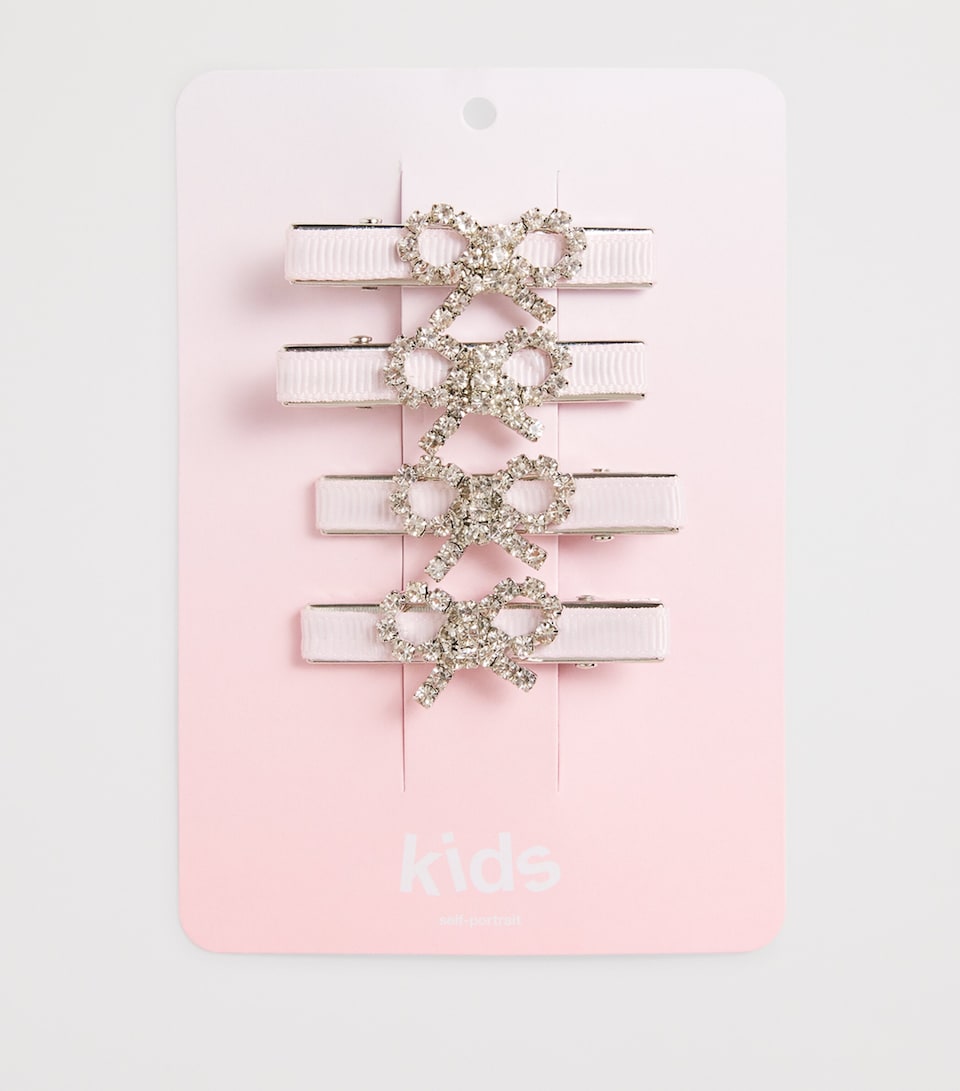 Crystal Bow Hairclips (Pack of 4)