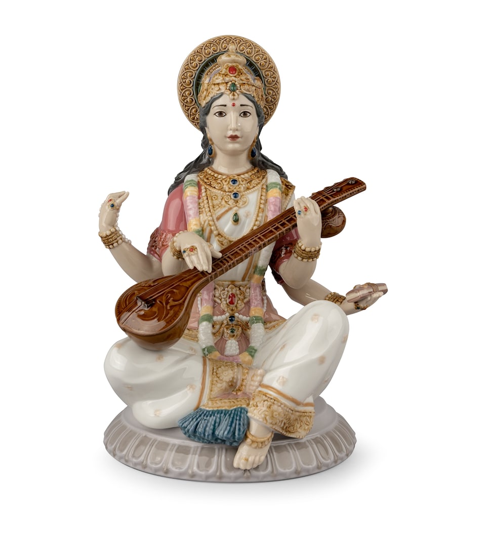 Lladró Goddess Saraswati Figurine