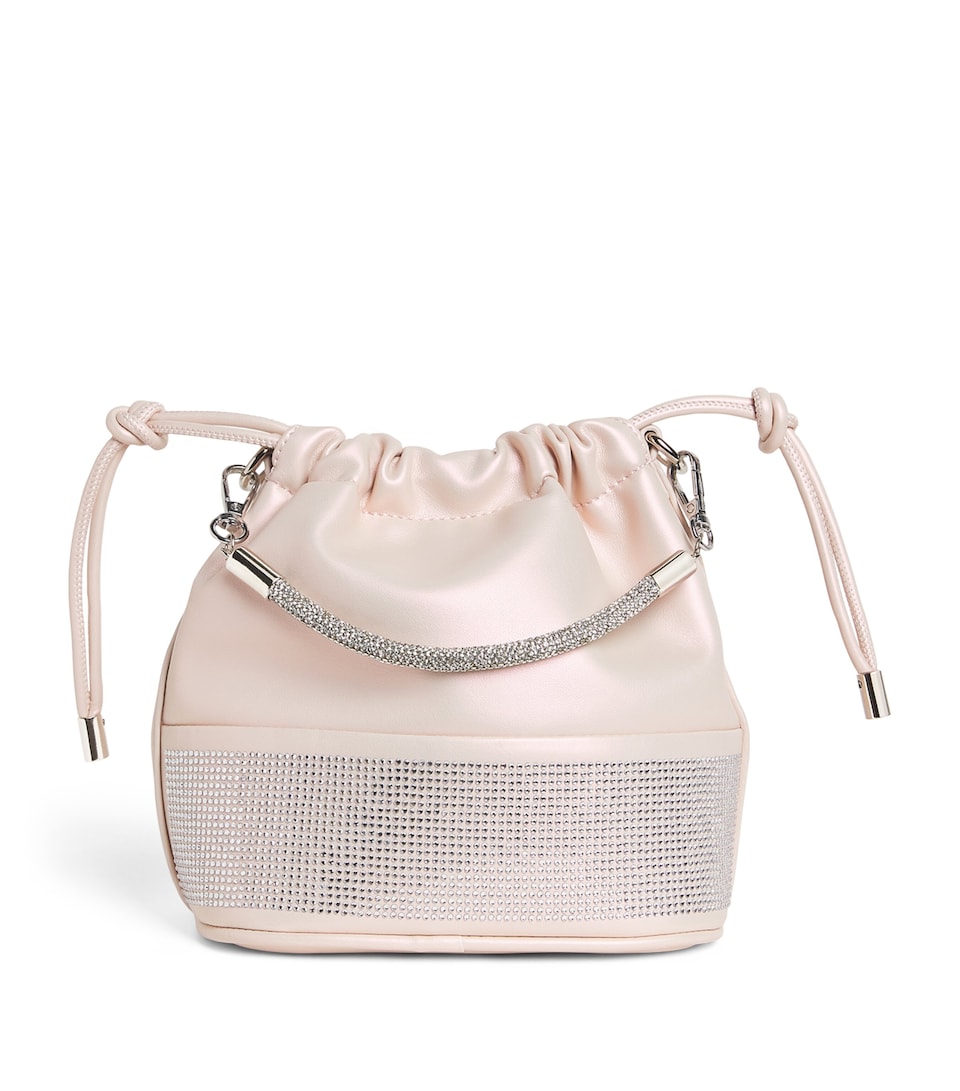 Monnalisa Embellished Bucket Bag Antique Pink