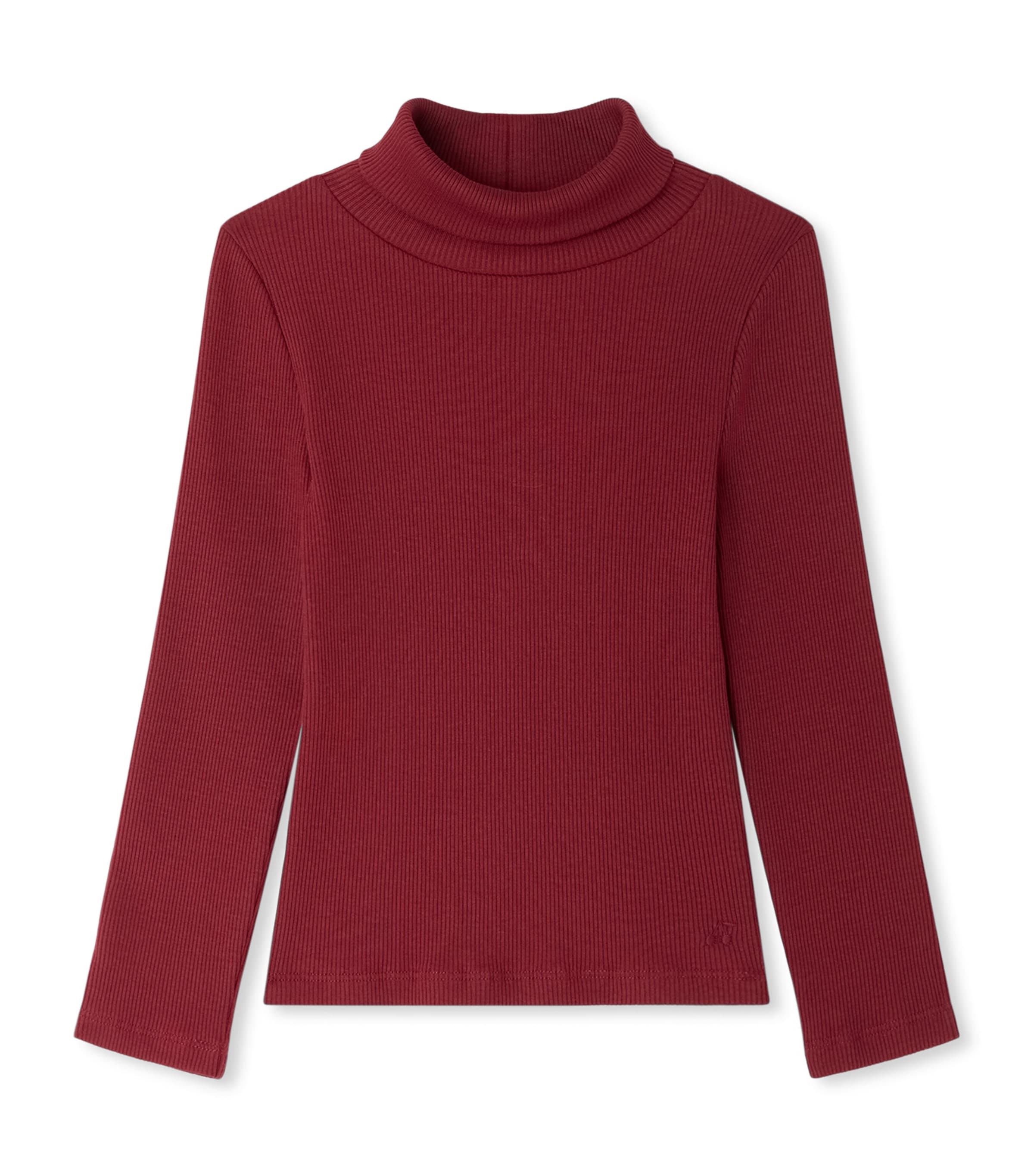 Bonpoint Cotton Rollneck Sweater (4-8 Years) Bordeaux