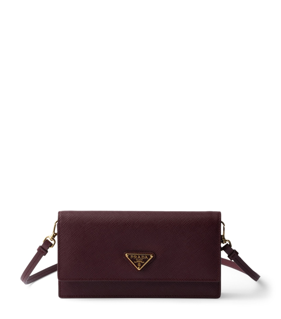 Mini Saffiano Leather Clutch Bag