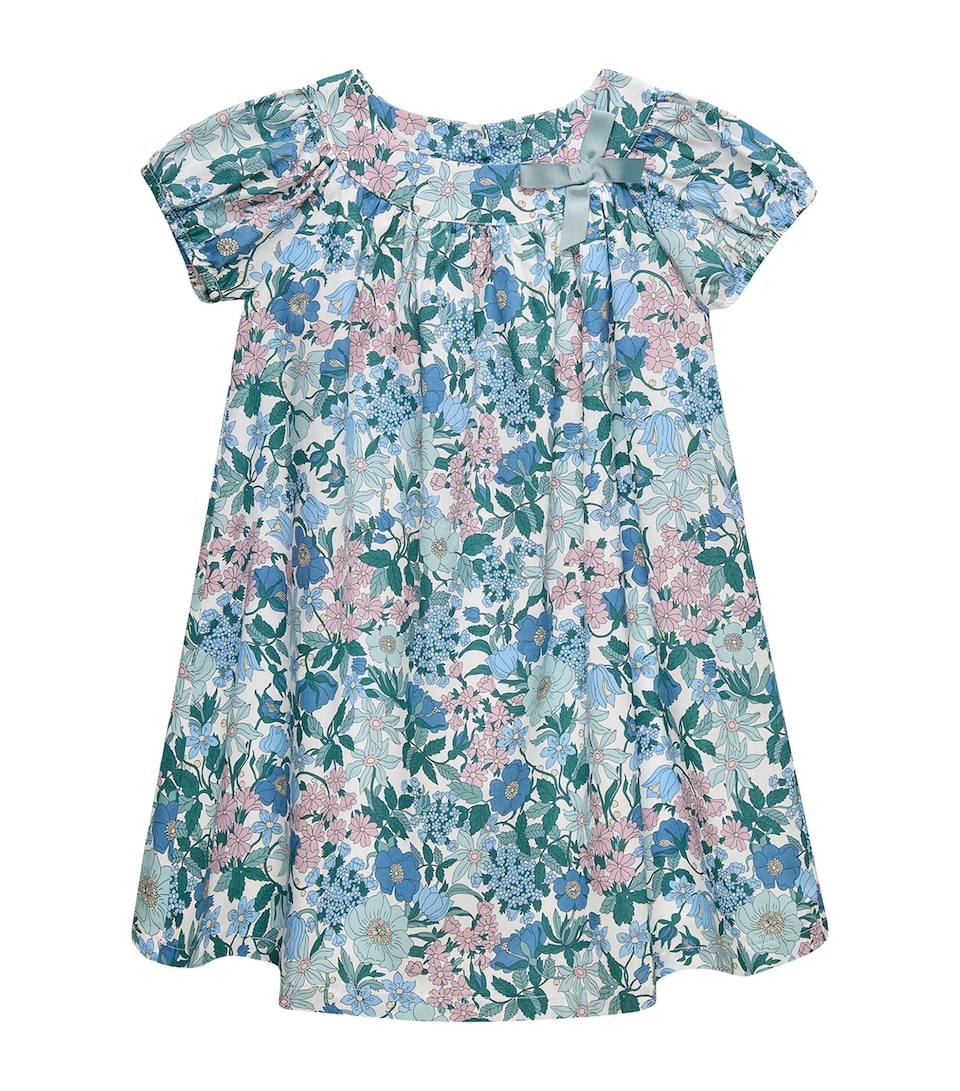Trotters Cotton Liberty Print Clarabell Dress (6-11 Years) Blue