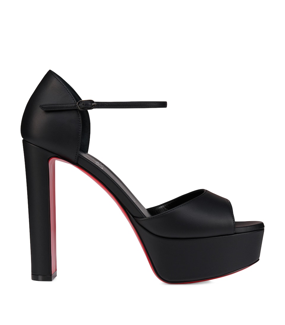 Christian Louboutin Sandaloo Leather Platform Sandals 130