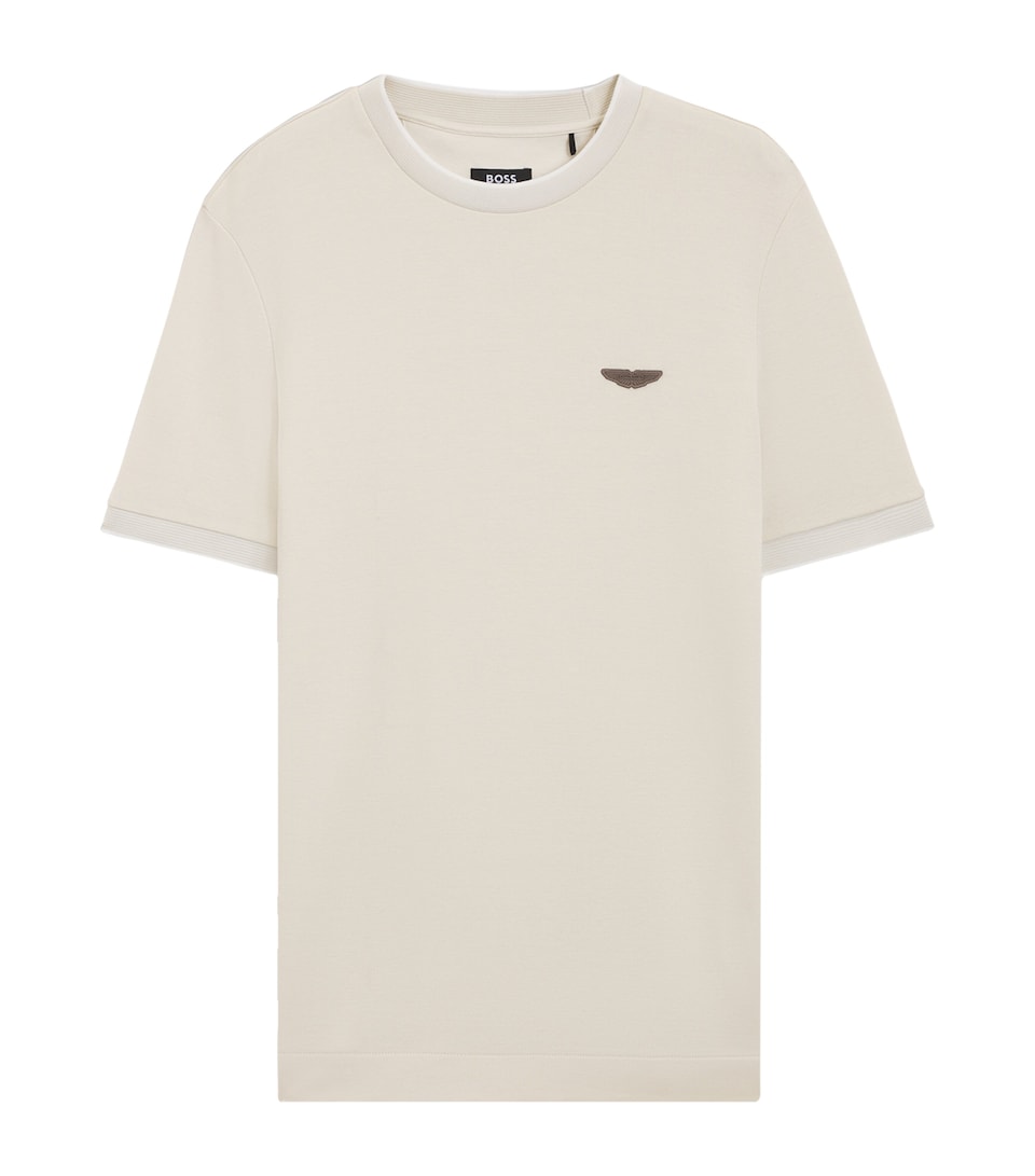 BOSS Mens x Aston Martin Cotton-Wool T-Shirt