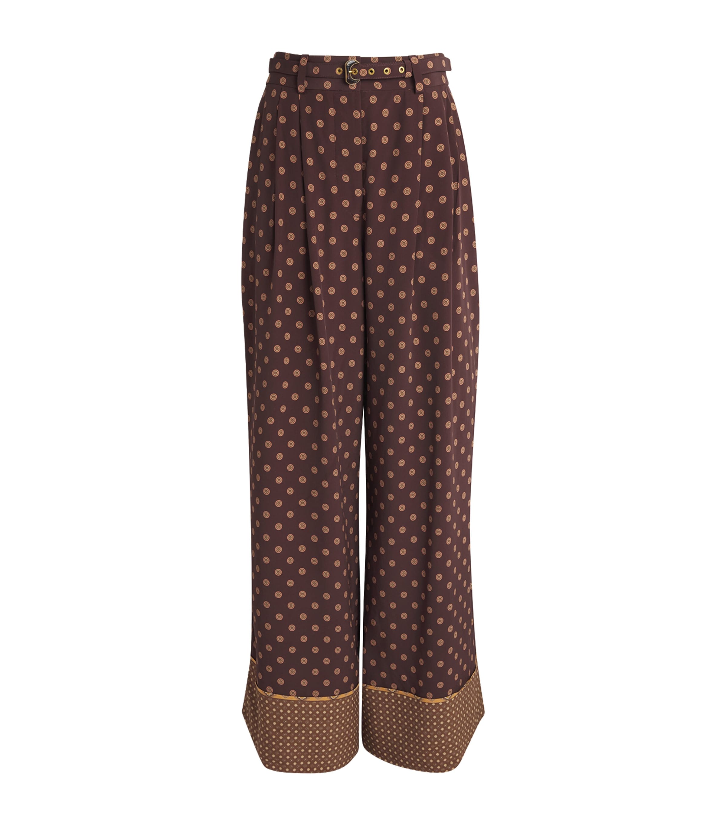 Zimmermann Womens Printed Wide-Leg Trousers Multi Geo Print