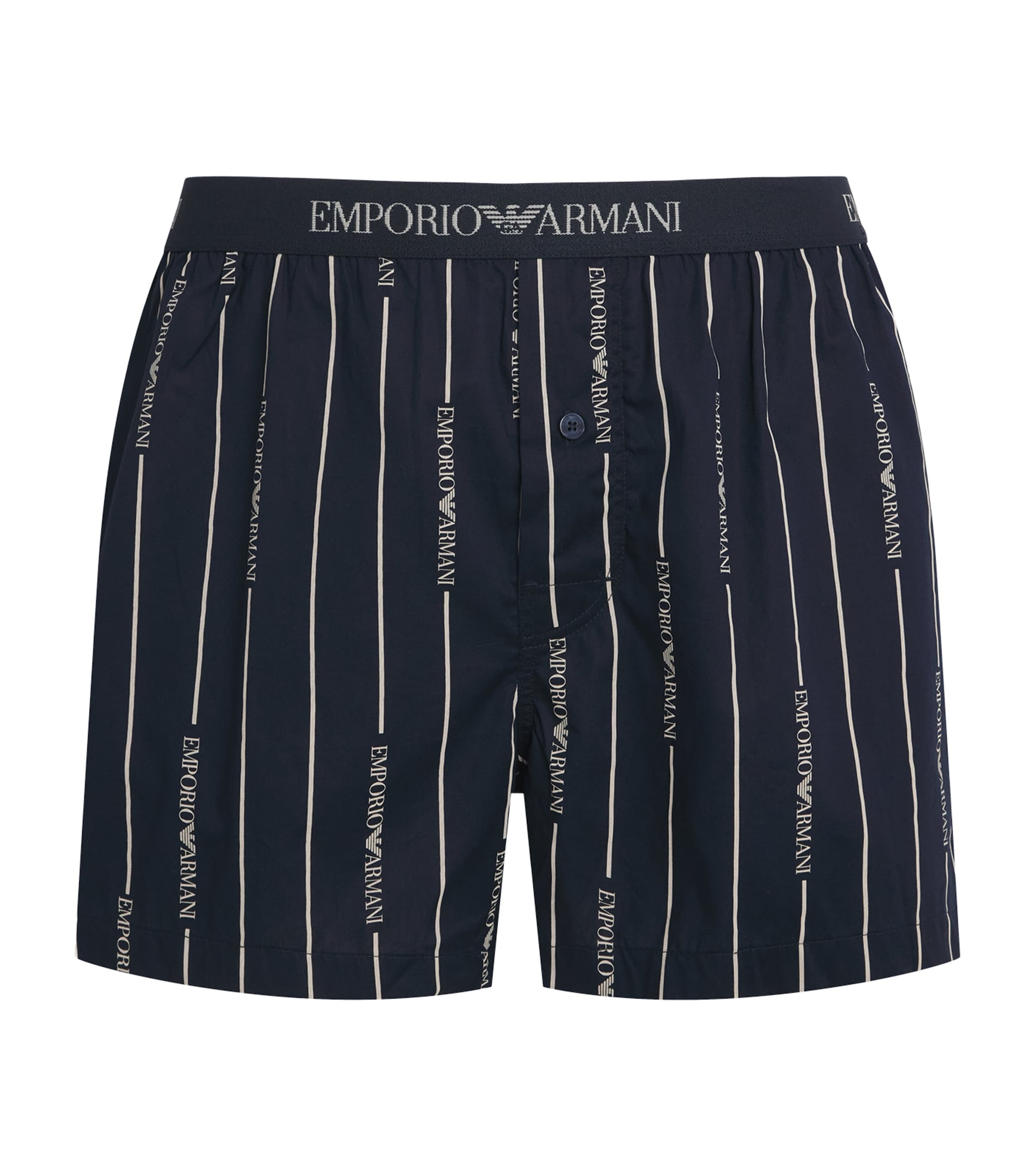 Emporio Armani Mens Cotton Logo Boxer Briefs Brown Big