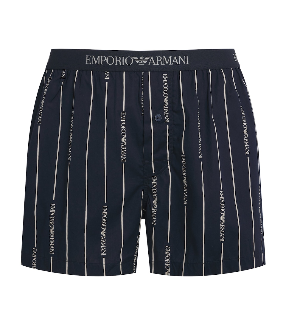 Emporio Armani Mens Cotton Logo Boxer Briefs Brown Big