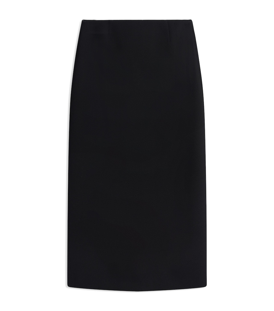 Wool Gabardine Pencil Skirt
