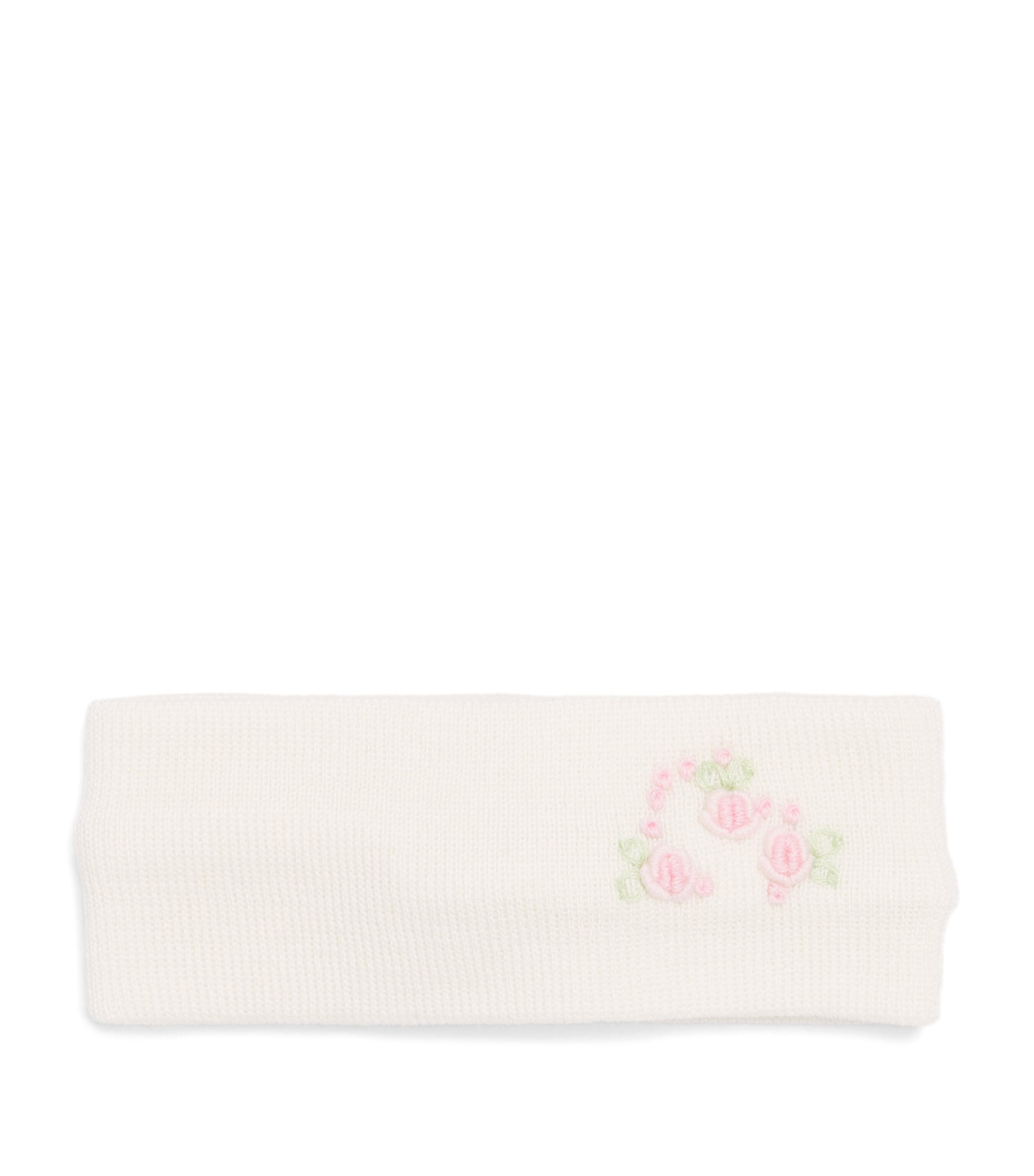 Bimbalo Wool Embroidered Headband (1-12 Months) Off White