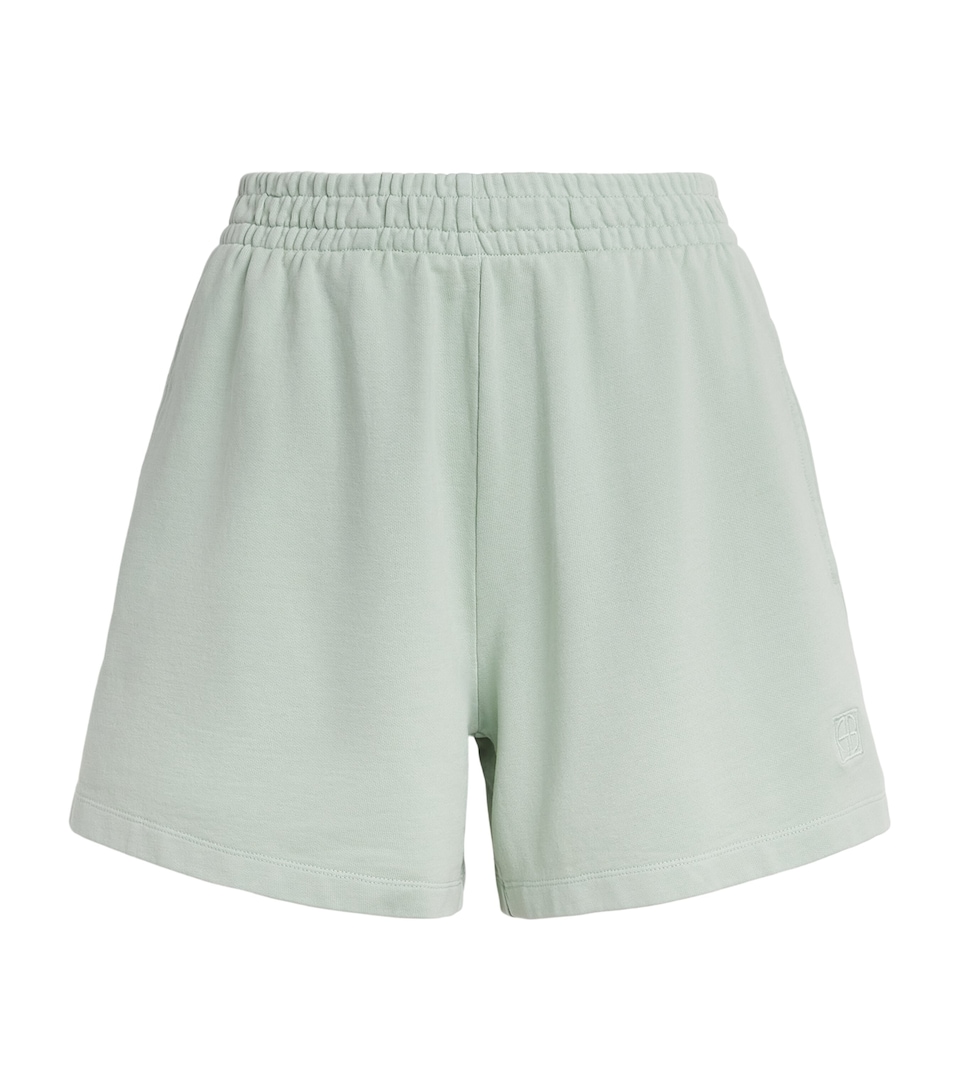 ANINE BING Womens Cotton Kam Sweatshorts Green