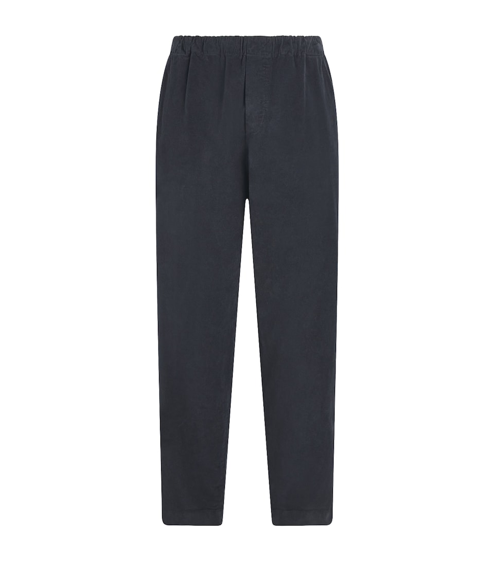 Barena Mens Stretch-Cotton Pleated Straight Trousers Piombo
