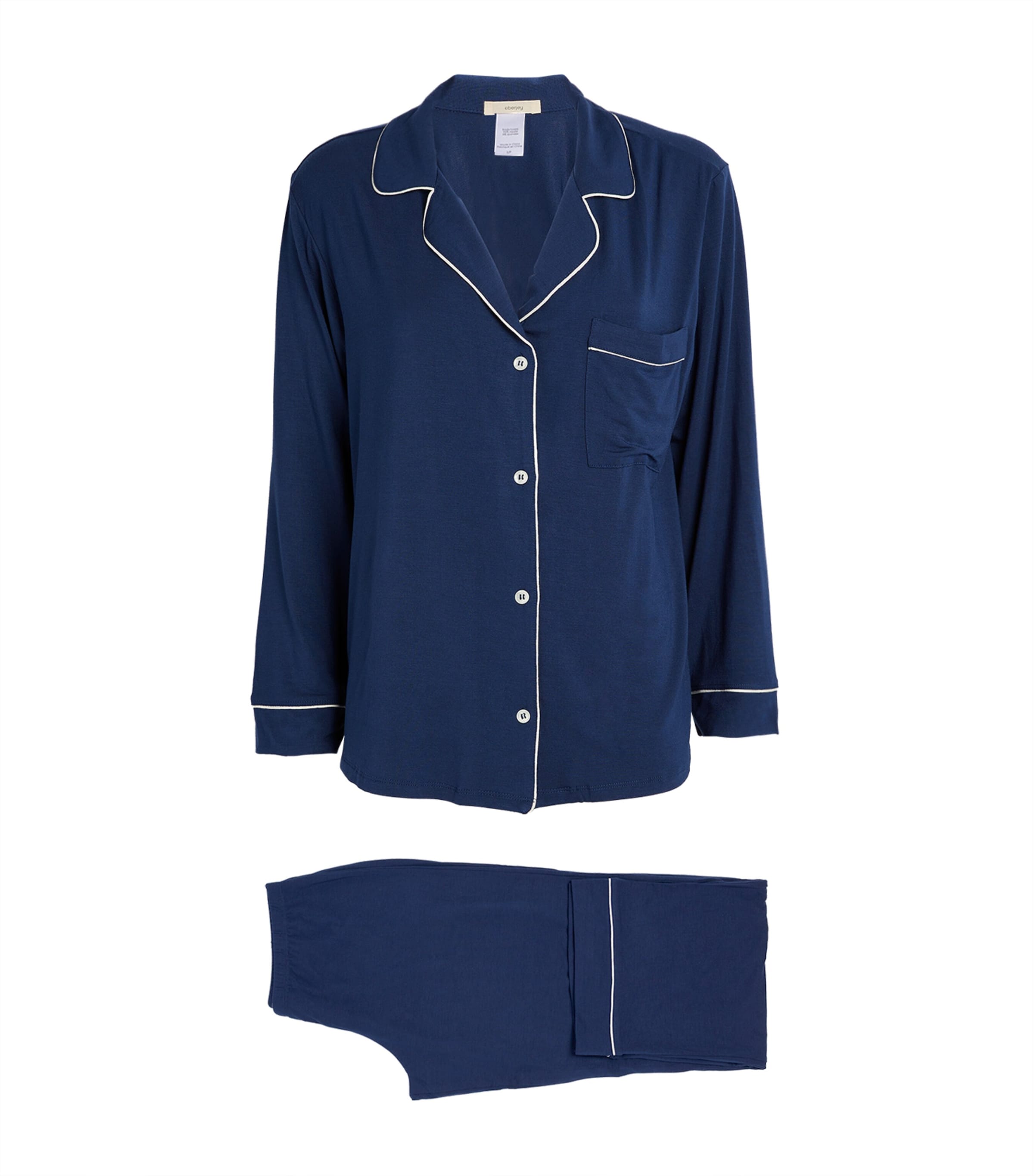 Eberjey Womens Gisele Pyjama Set Navy/ivory