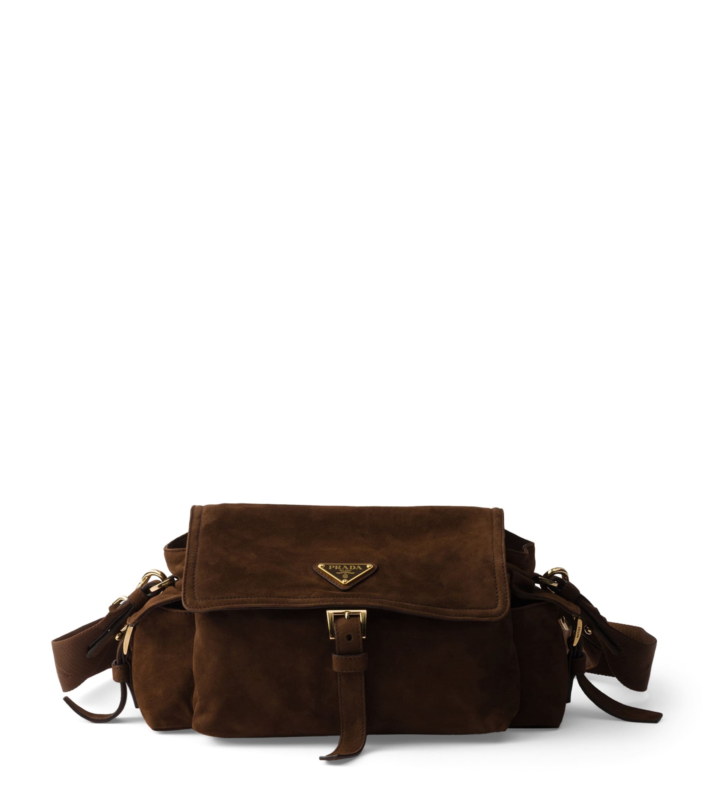 Medium Suede Explore Shoulder Bag