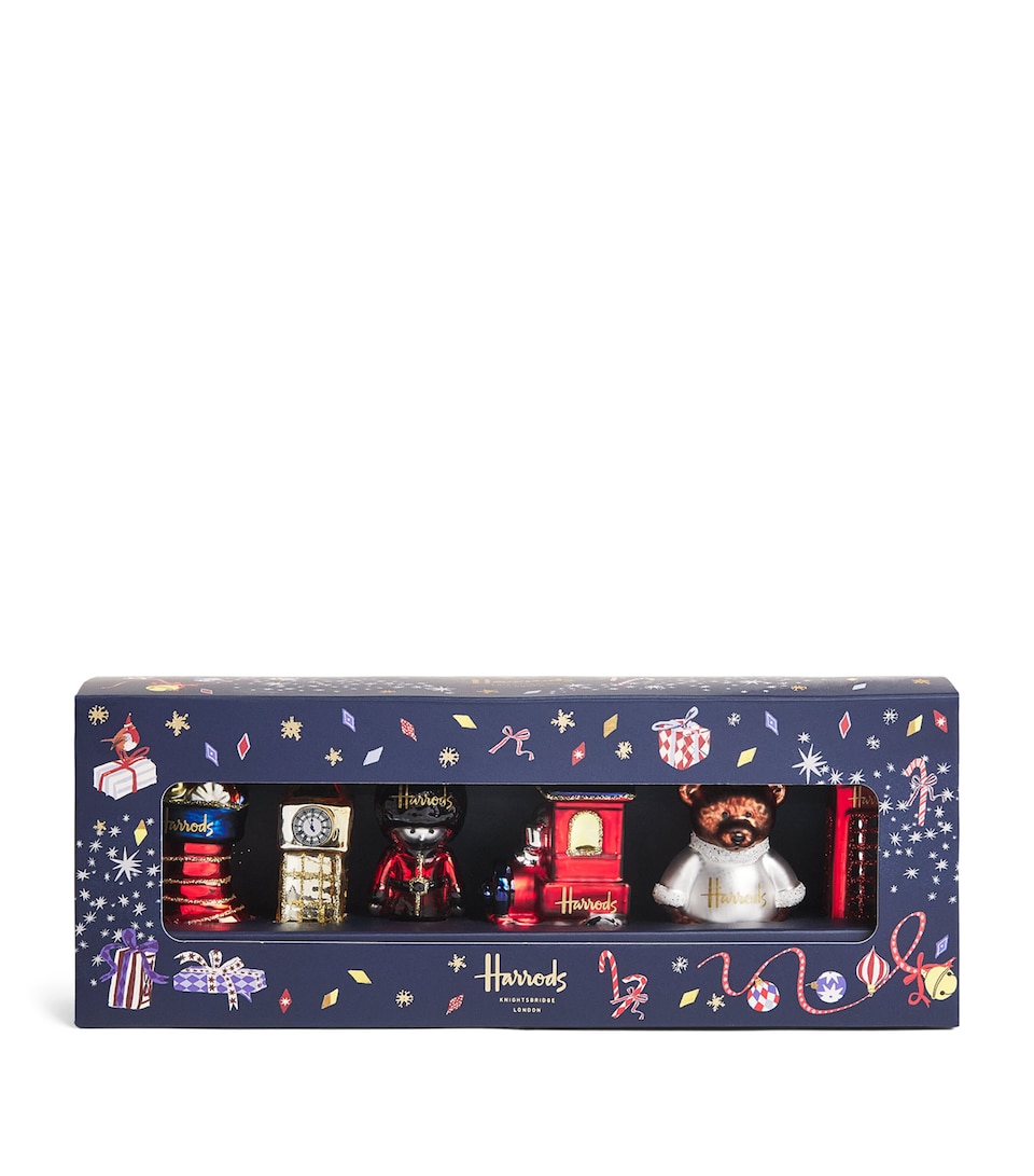 Harrods Mini Christmas Tree Decorations (Set of 6)