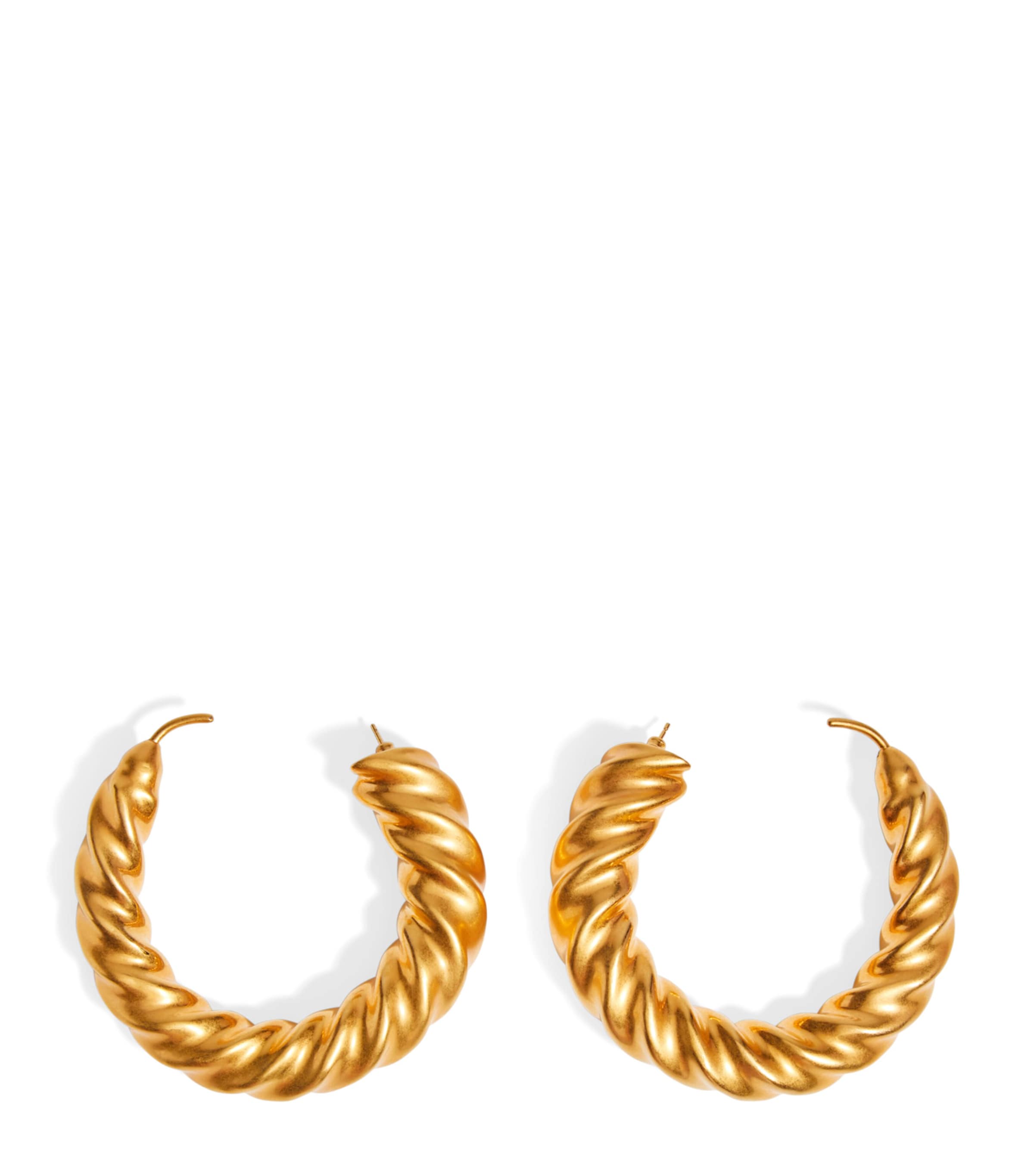 Schiaparelli Twisted Hoop Earrings Gold