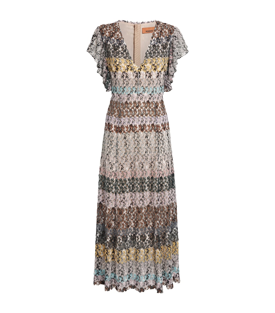 Crochet Stripe Maxi Dress