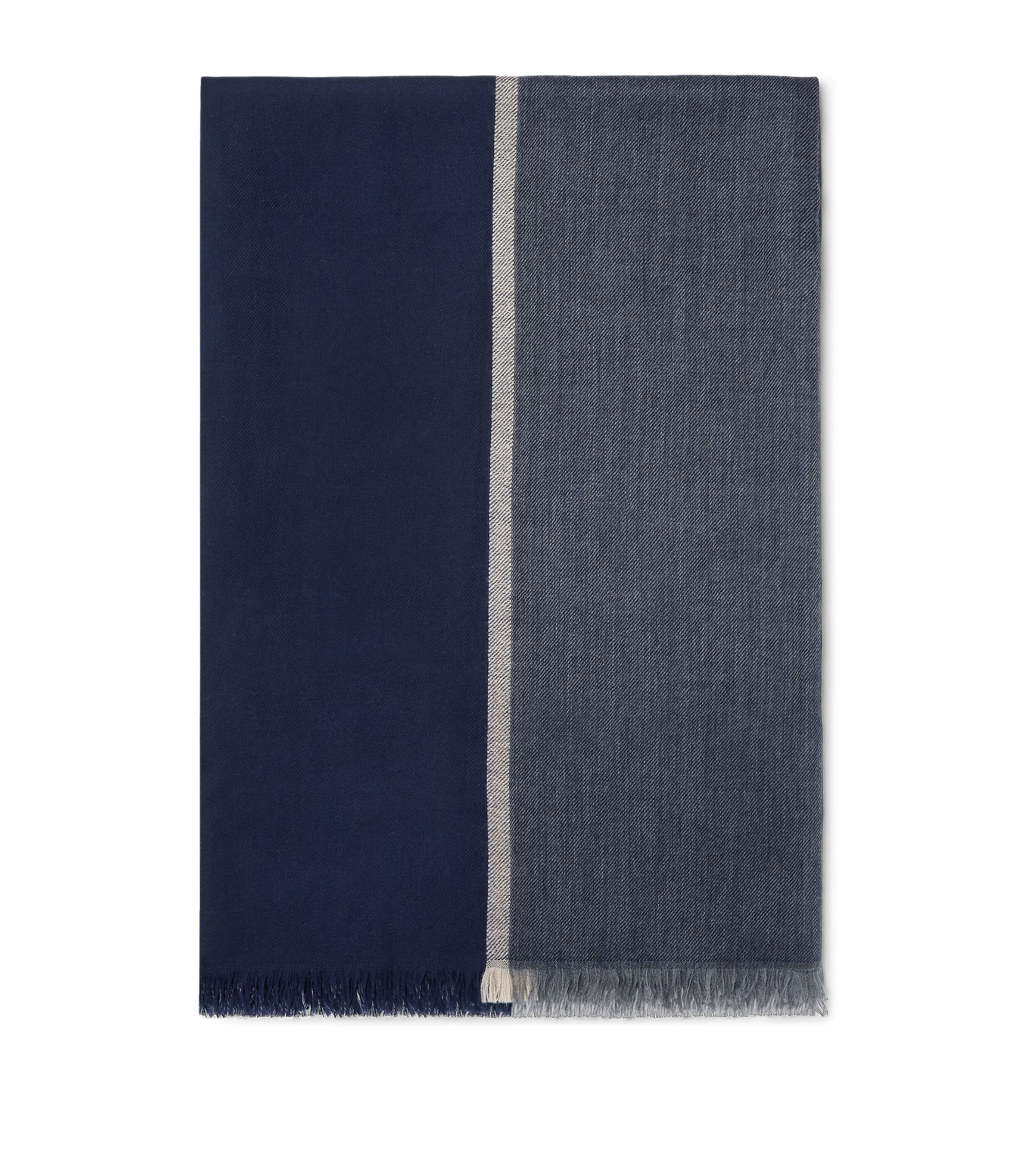 Cashmere-Silk Colour-Block Scarf