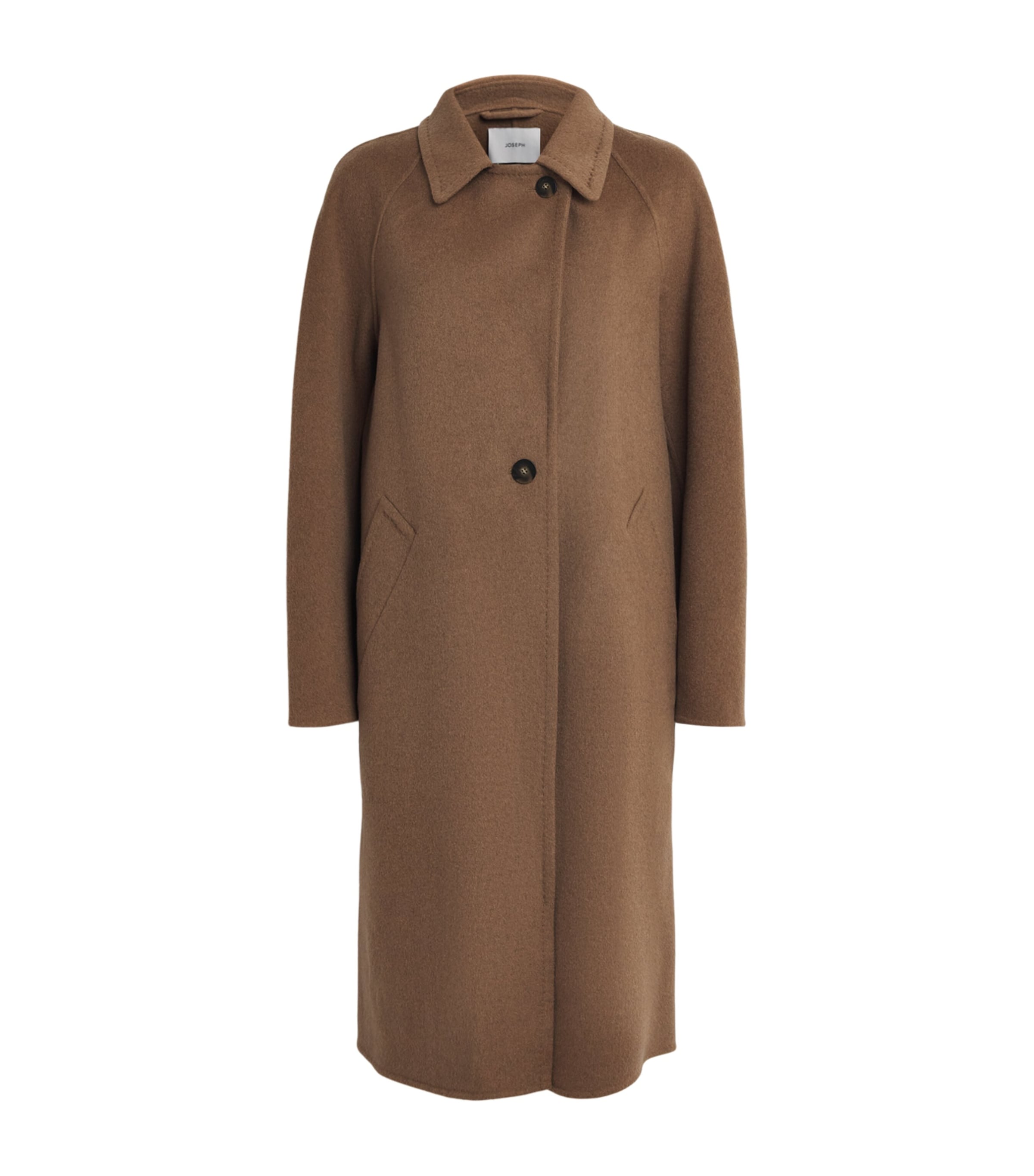 Joseph Womens Wool-Cashmere Franco Coat Taupe