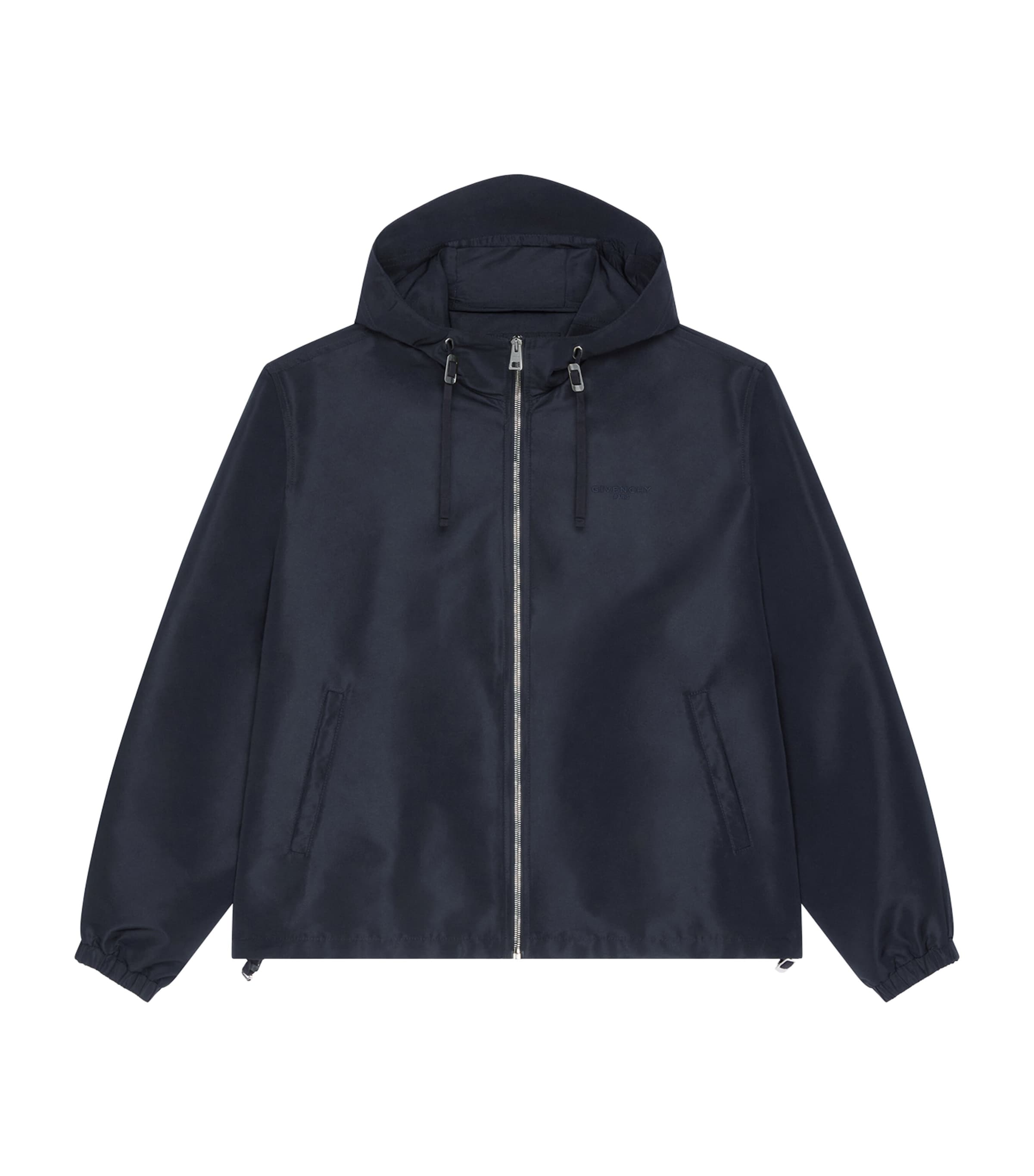Givenchy Mens Hooded Windbreaker Jacket Navy
