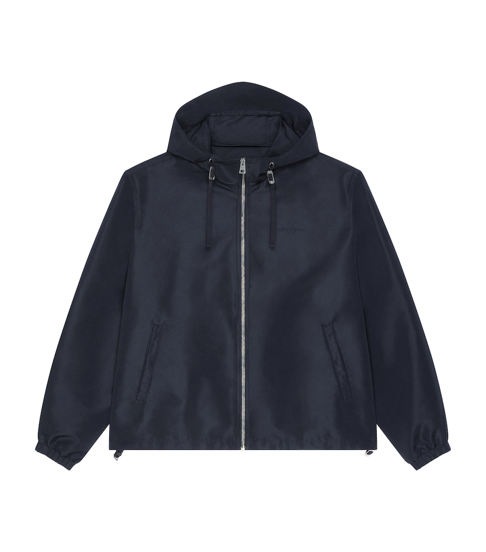 Givenchy Mens Hooded Windbreaker Jacket Navy
