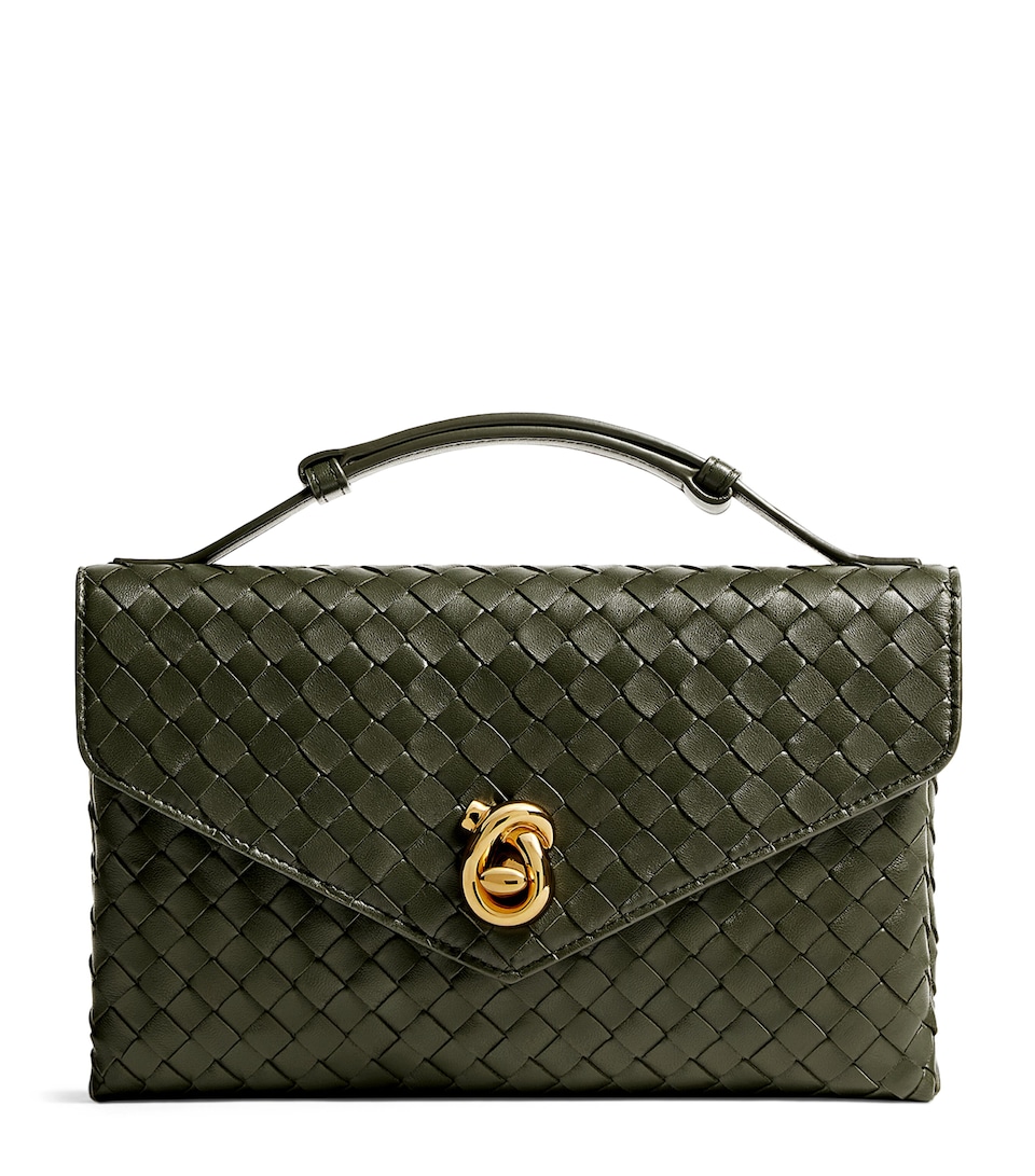 Bottega Veneta Leather Knot Lock Top-Handle Bag