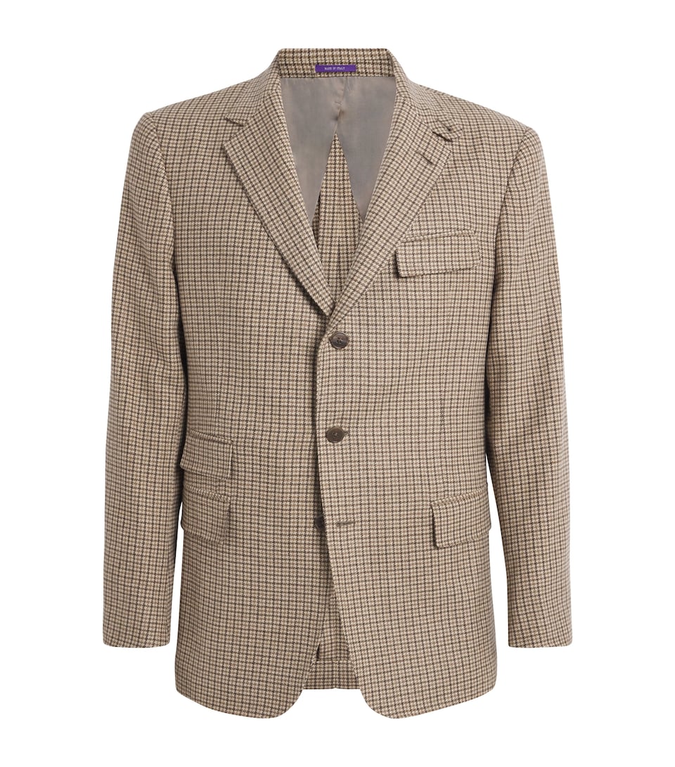 Wool-Cashmere Houndstooth Blazer