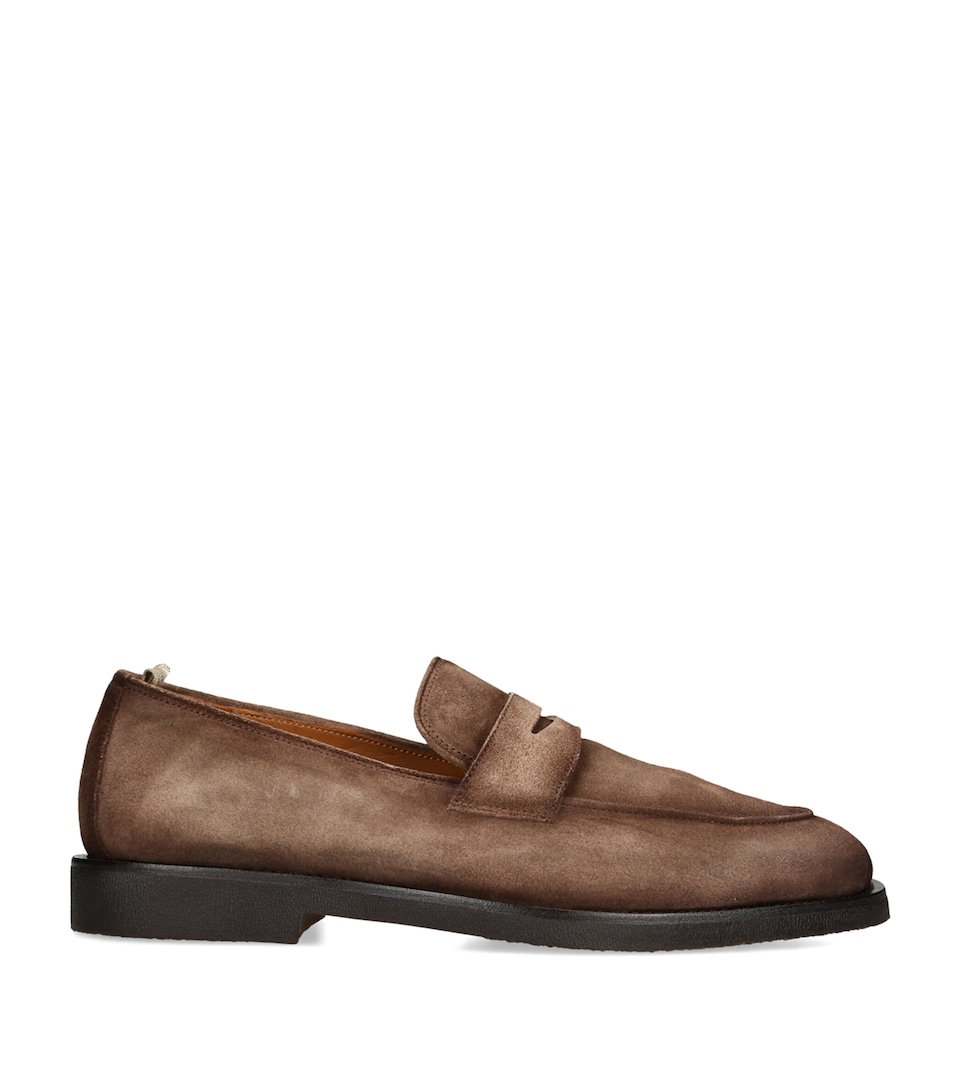 Officine Creative Suede Opera Flex Loafers Taupe Comb