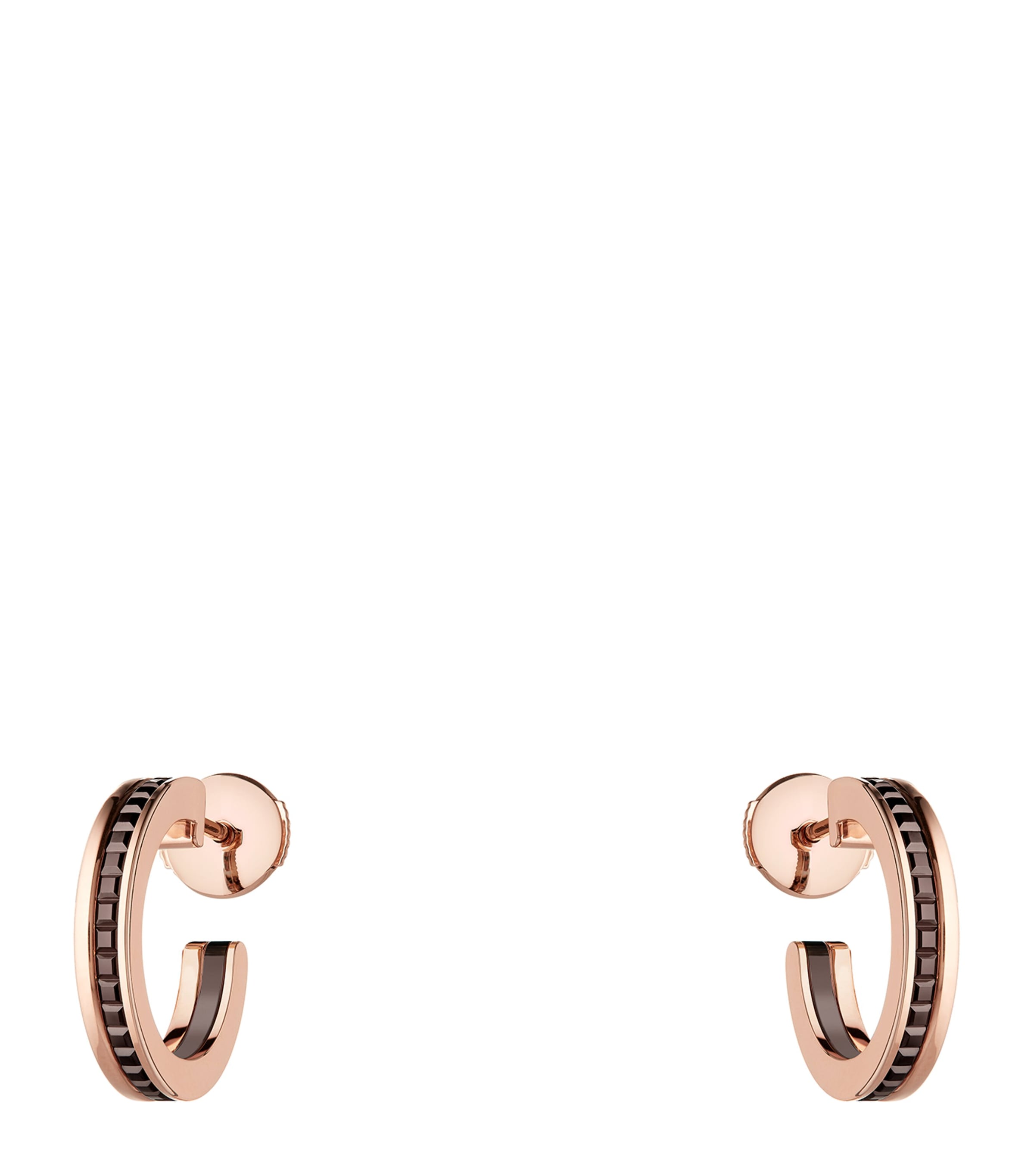 Rose Gold and Brown PVD Quatre Classique Hoop Earrings