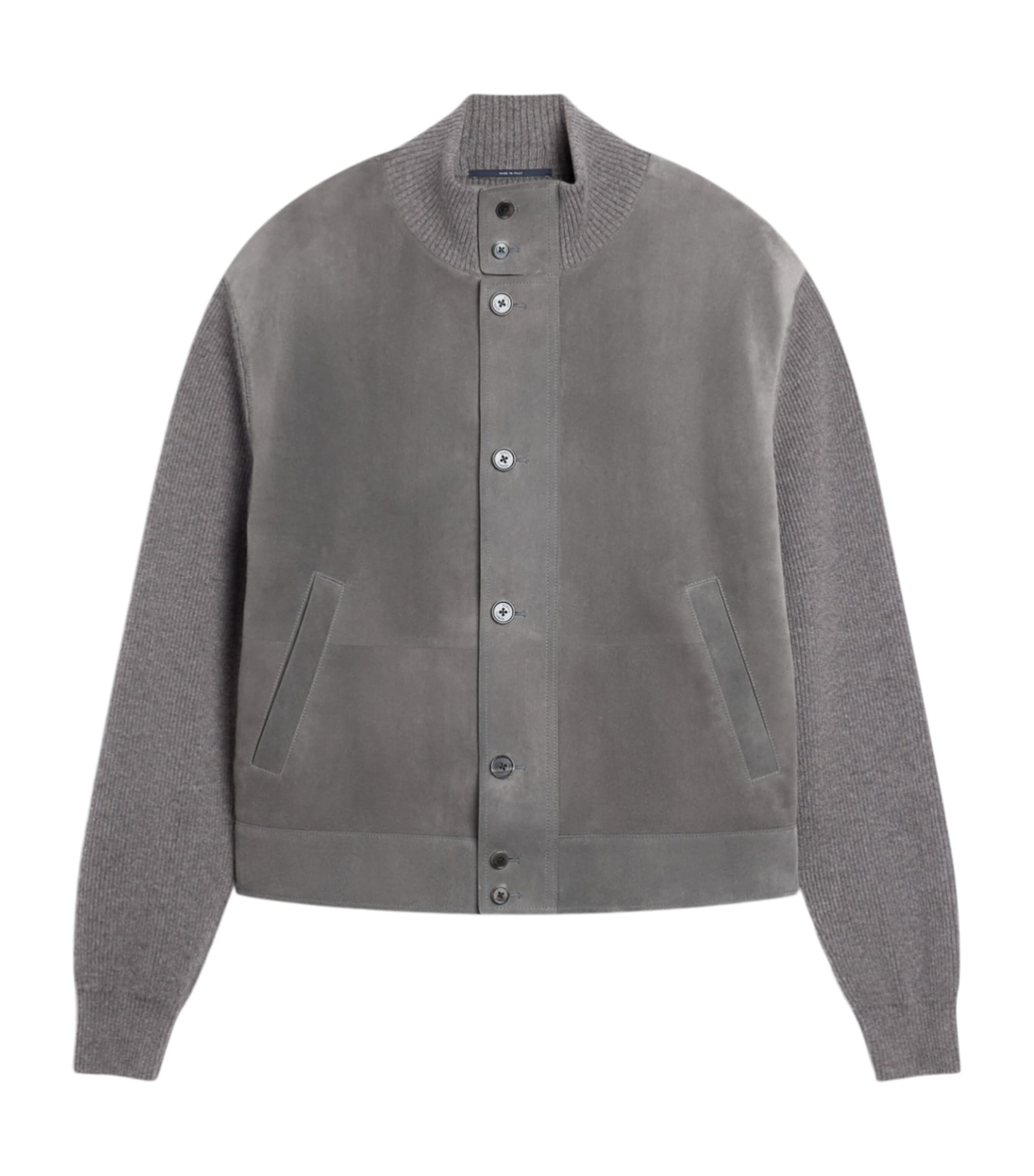 Dunhill Mens Suede-Cashmere Bomber Jacket