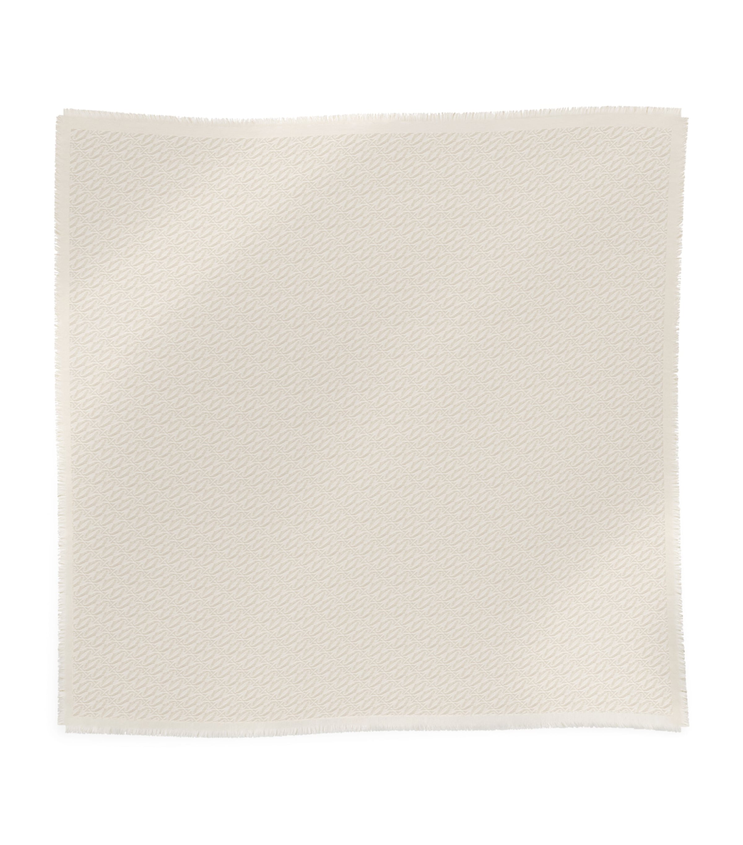 Cartier Silk-Wool C de Cartier Shawl White