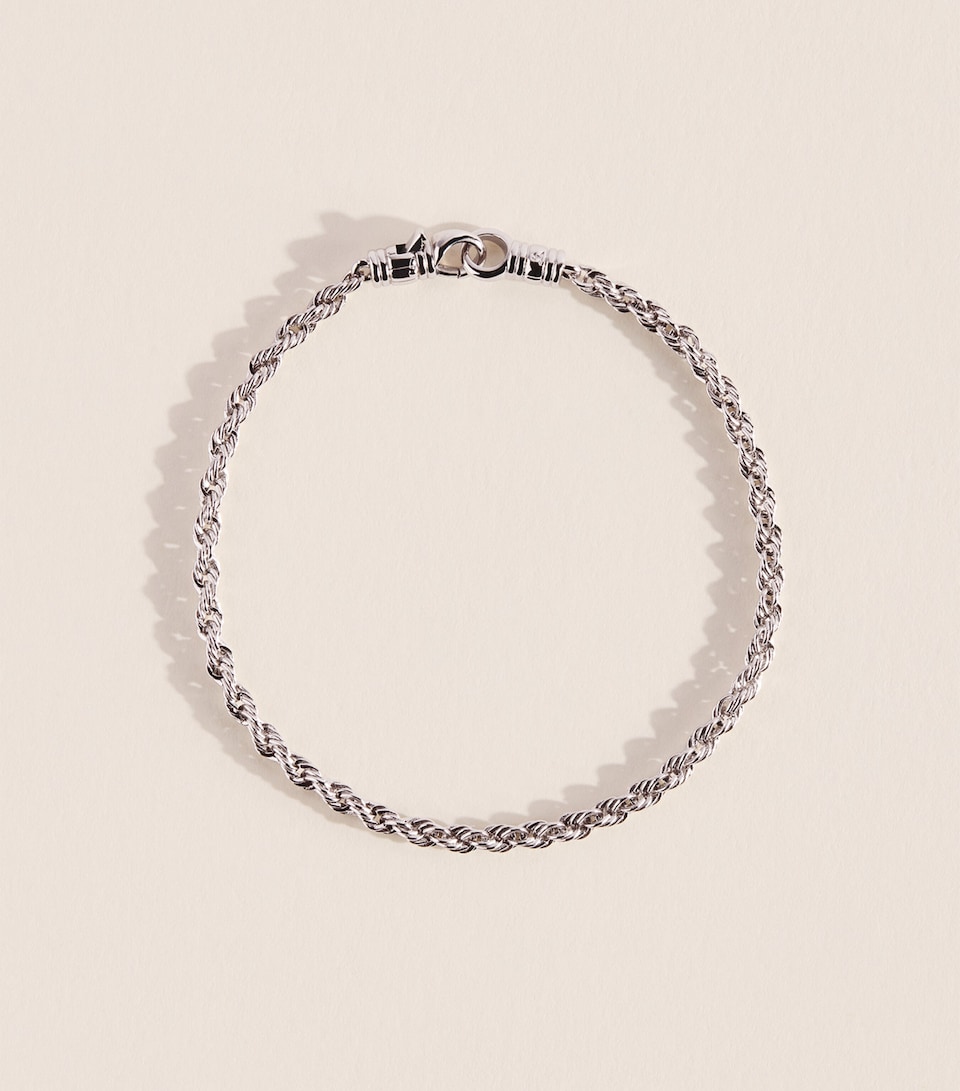 Tom Wood Sterling Silver Rope Bracelet Sterling Silver