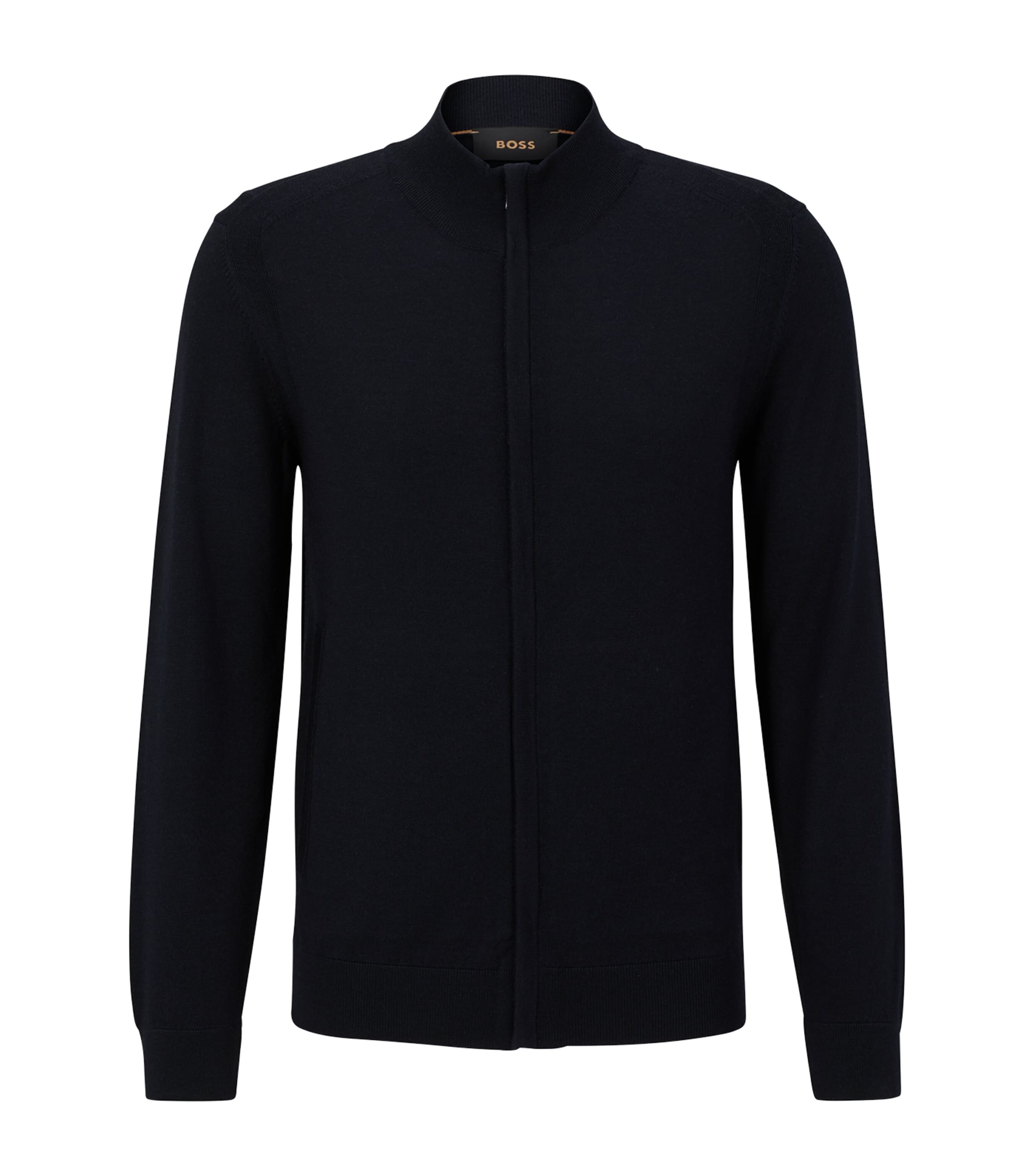 BOSS Mens Wool-Cashmere-Silk Cardigan