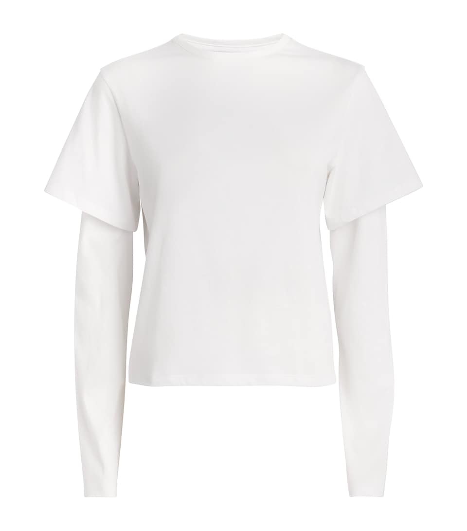 STILL HERE Womens Organic Cotton 2Tee T-Shirt Milk