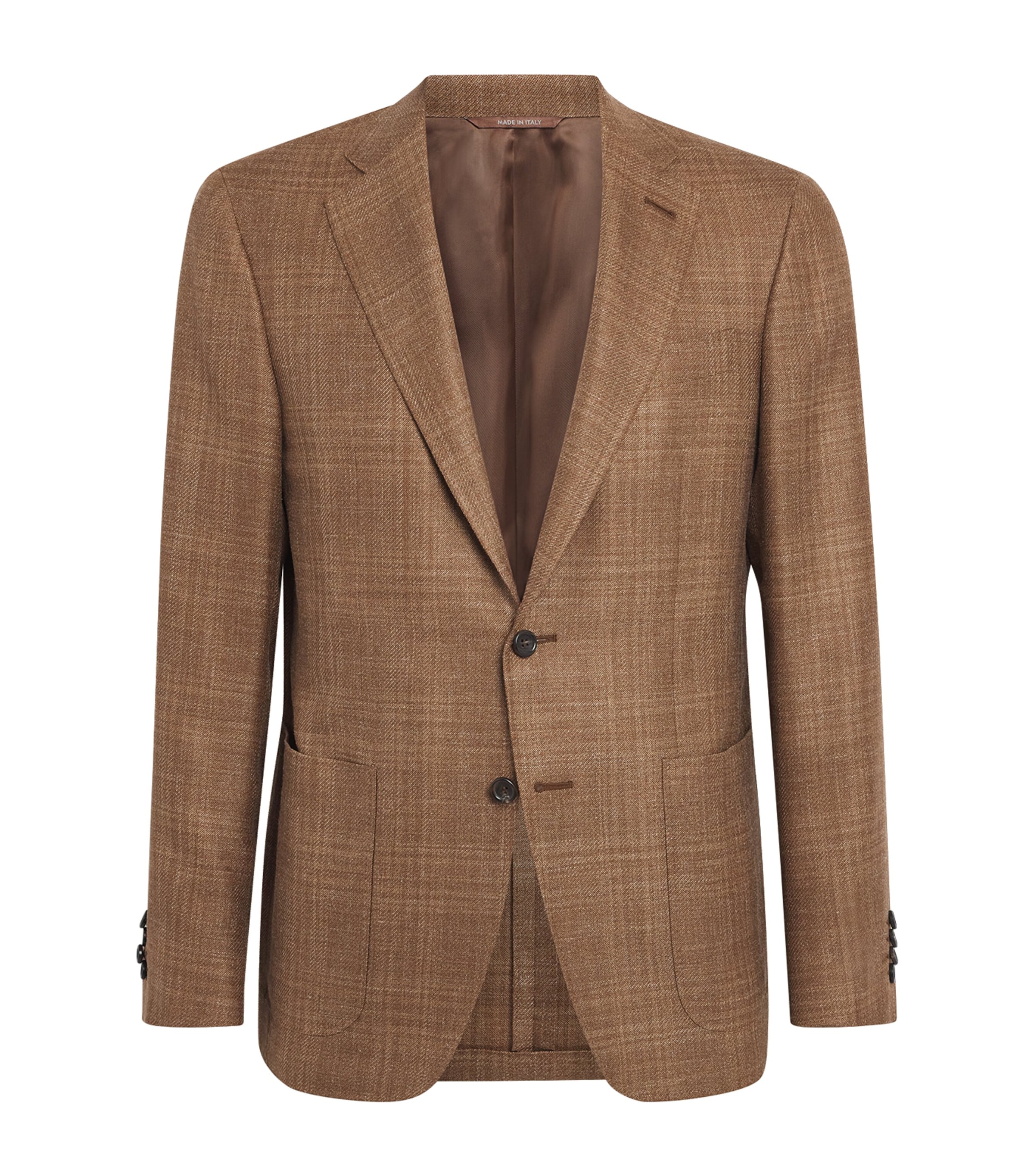 Wool-Silk-Linen Check Blazer
