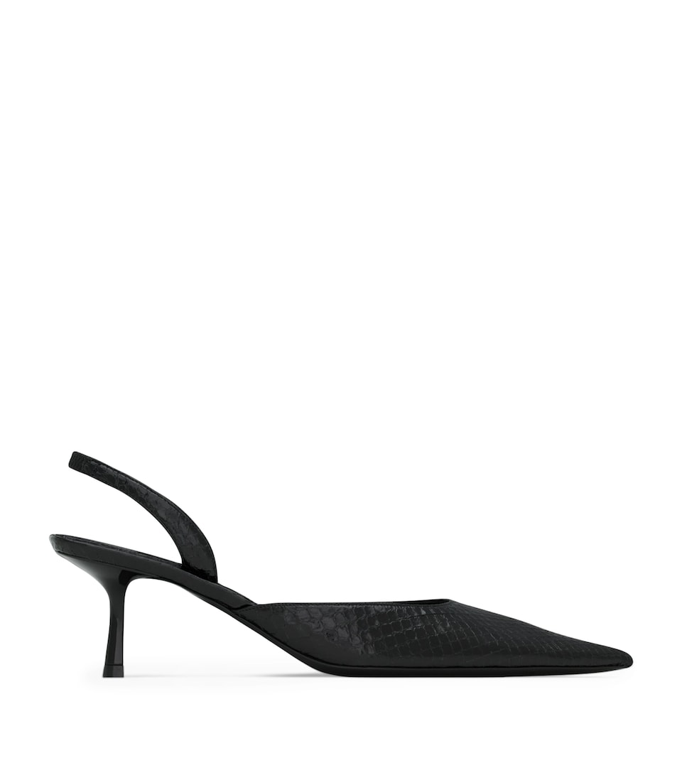 Python Leather Misty Slingbacks 55