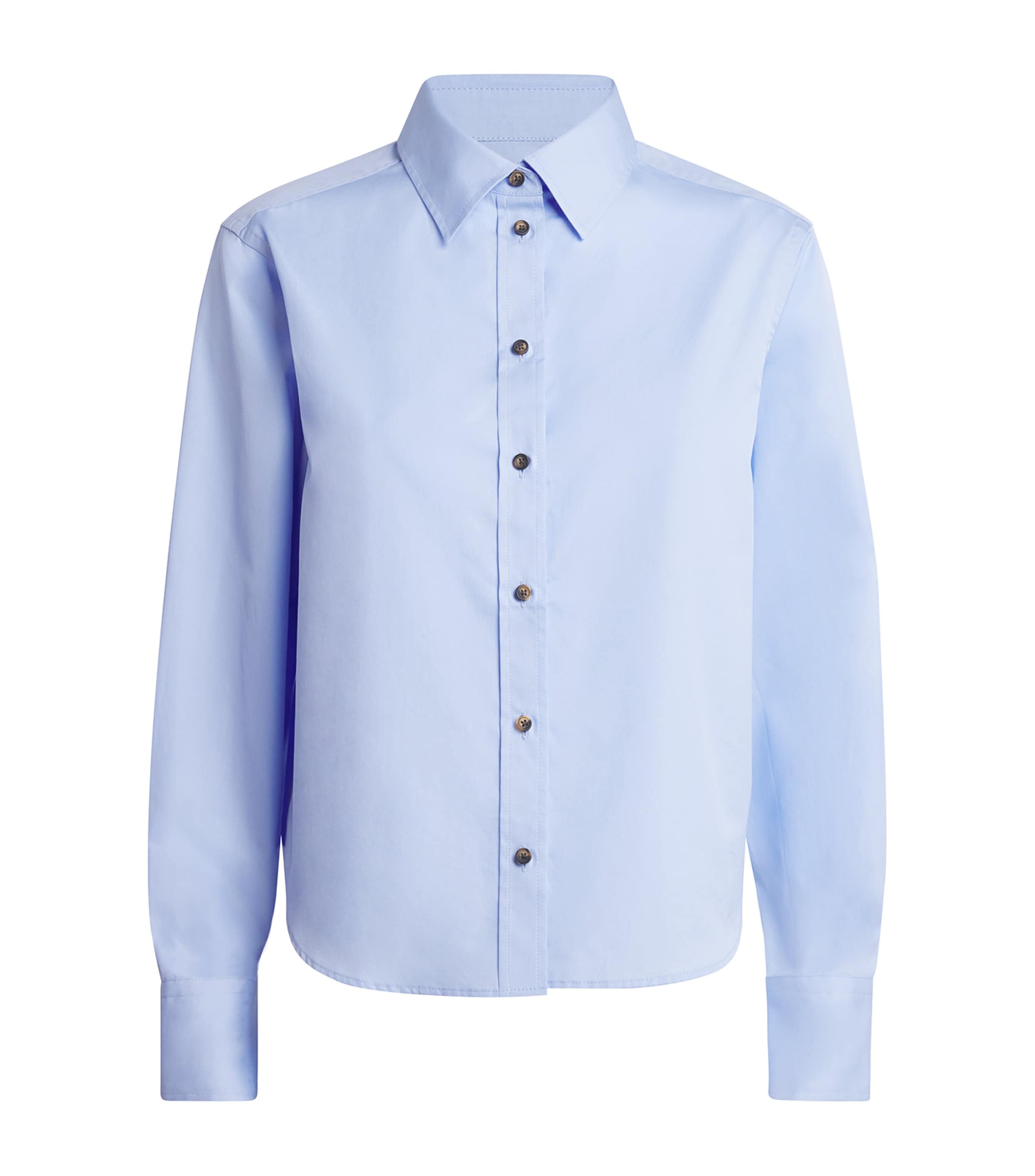 ME+EM Womens Cotton Perfectly Proportioned Shirt Pale Blue
