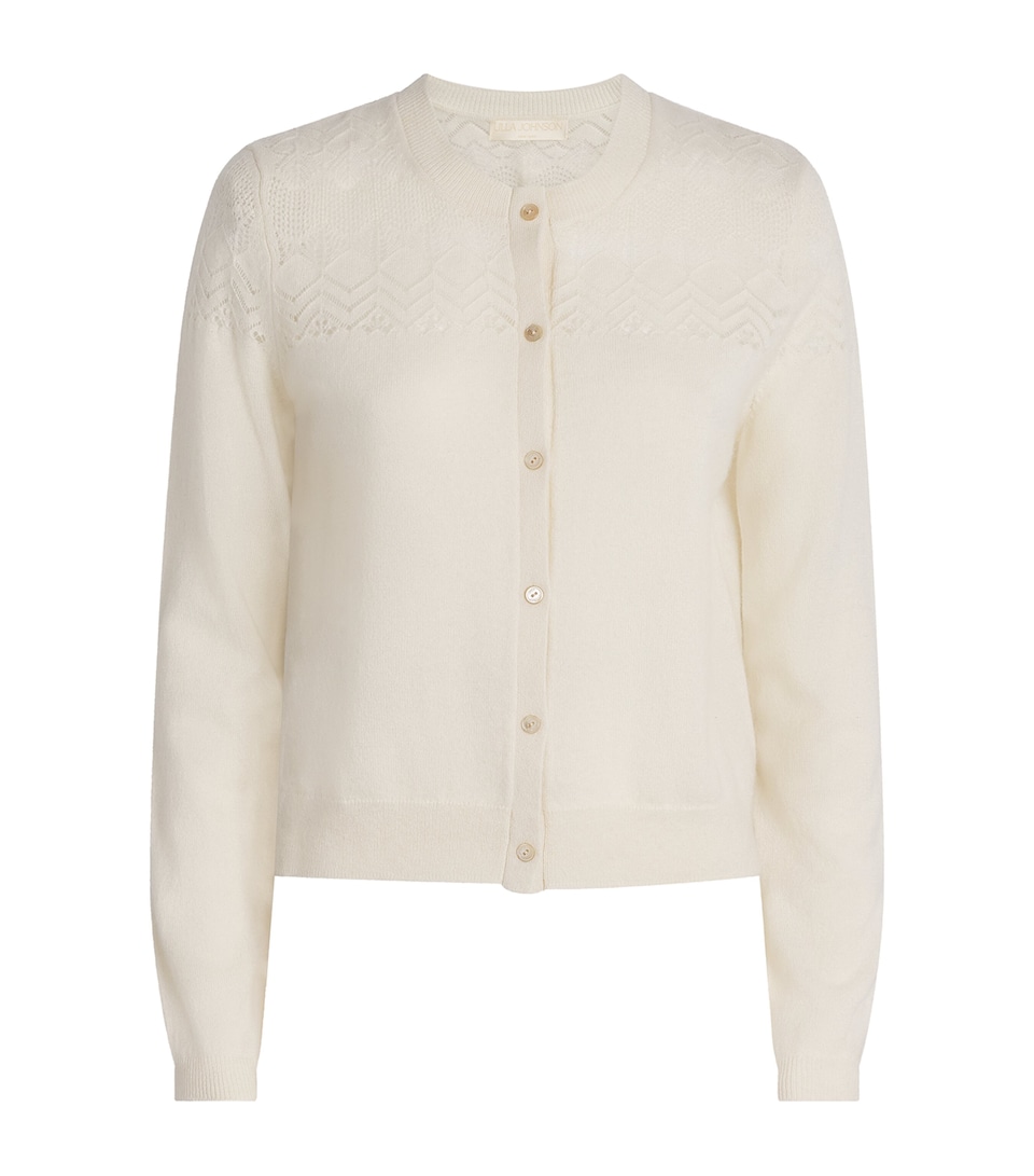 Ulla Johnson Womens Cashmere Cassia Cardigan Pearl