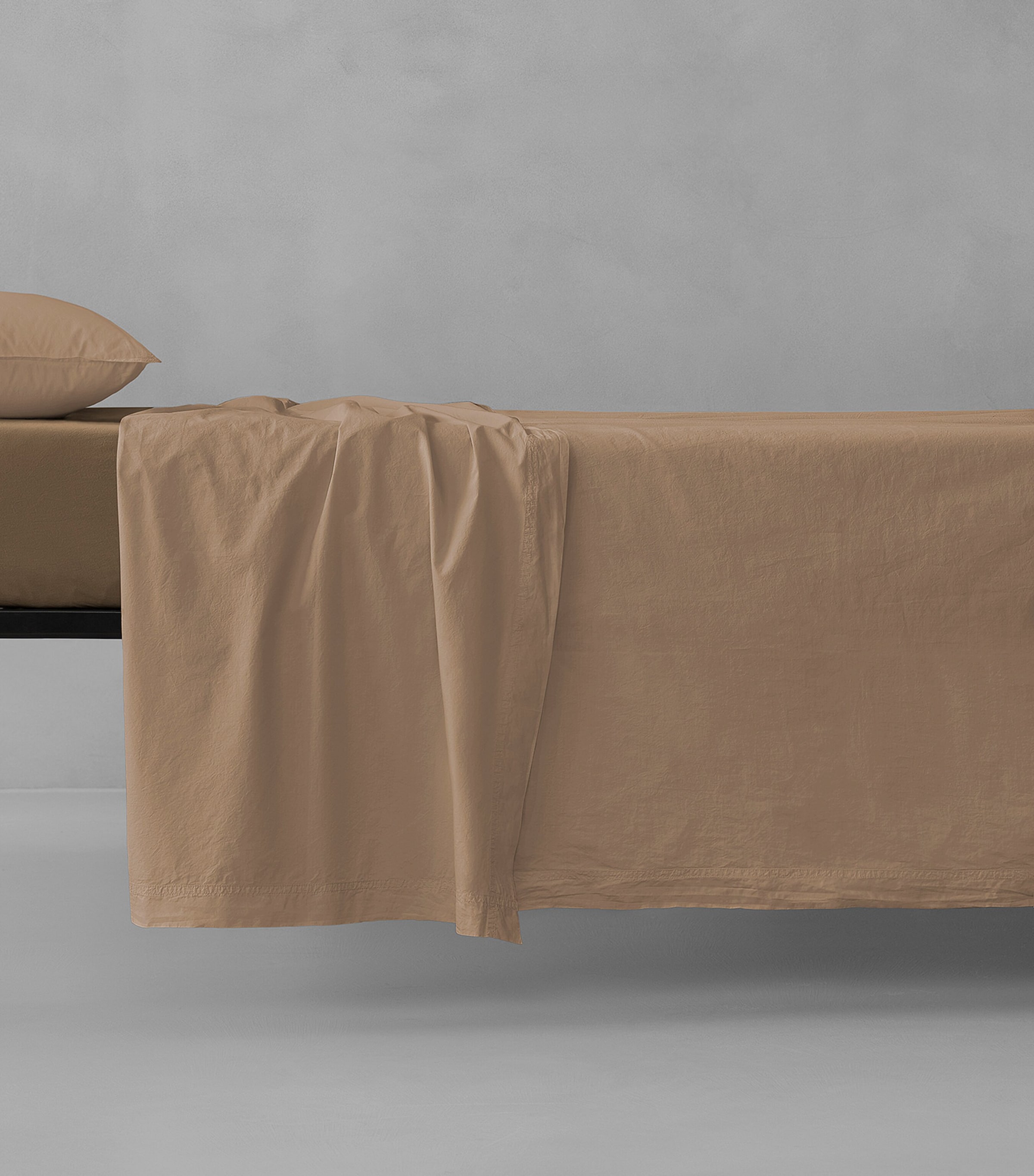 Society Limonta Linen Canyon Nite Flat Sheet (270cm x 290cm) Canyon