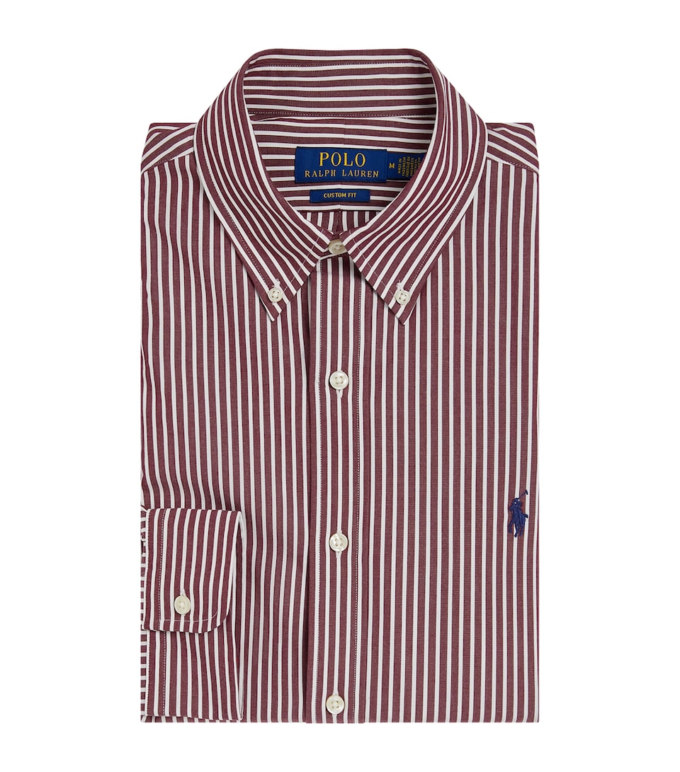 Cotton Polo Pony Stripe Shirt