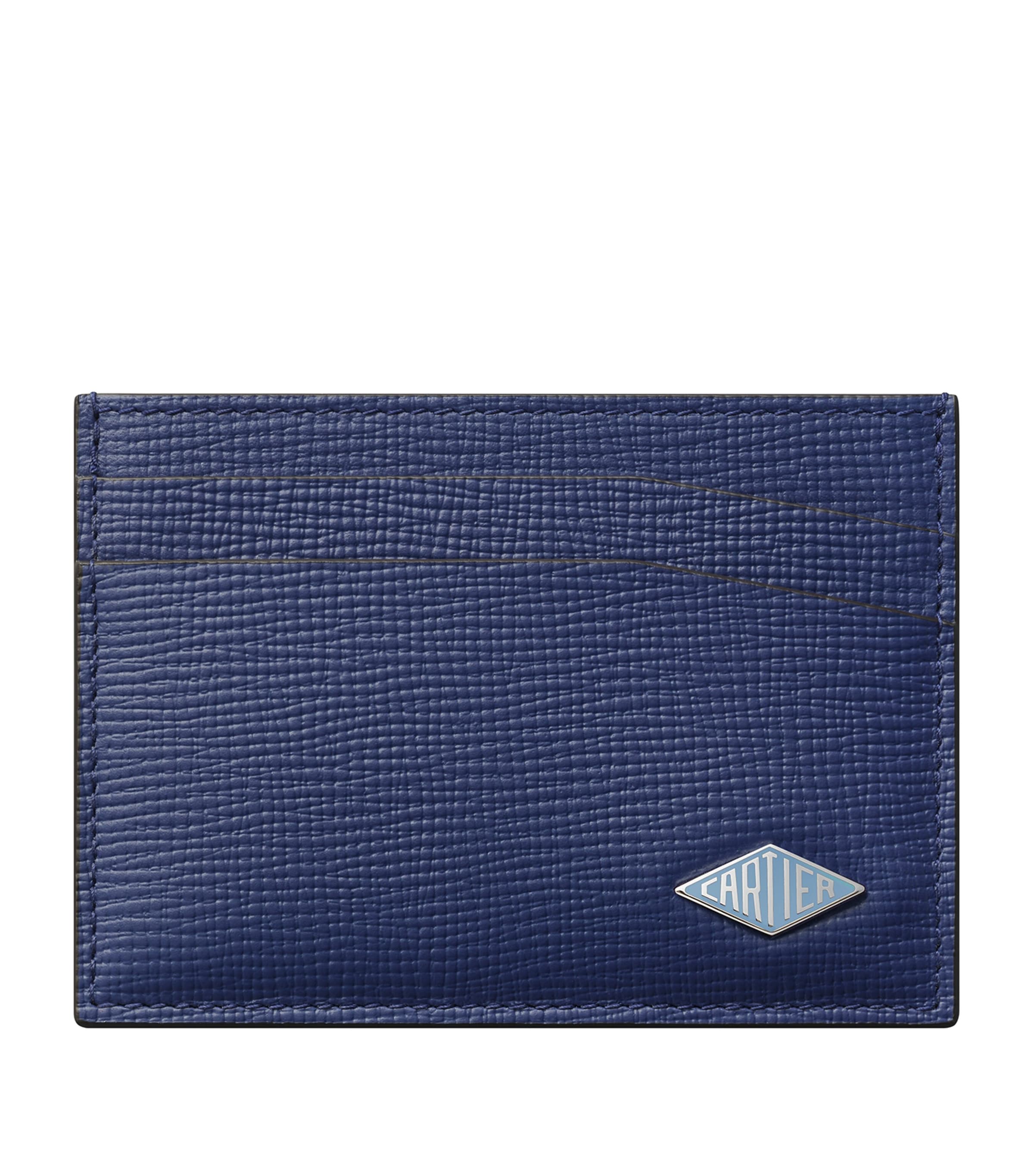 Grained Calfskin Losange Double Card Holder