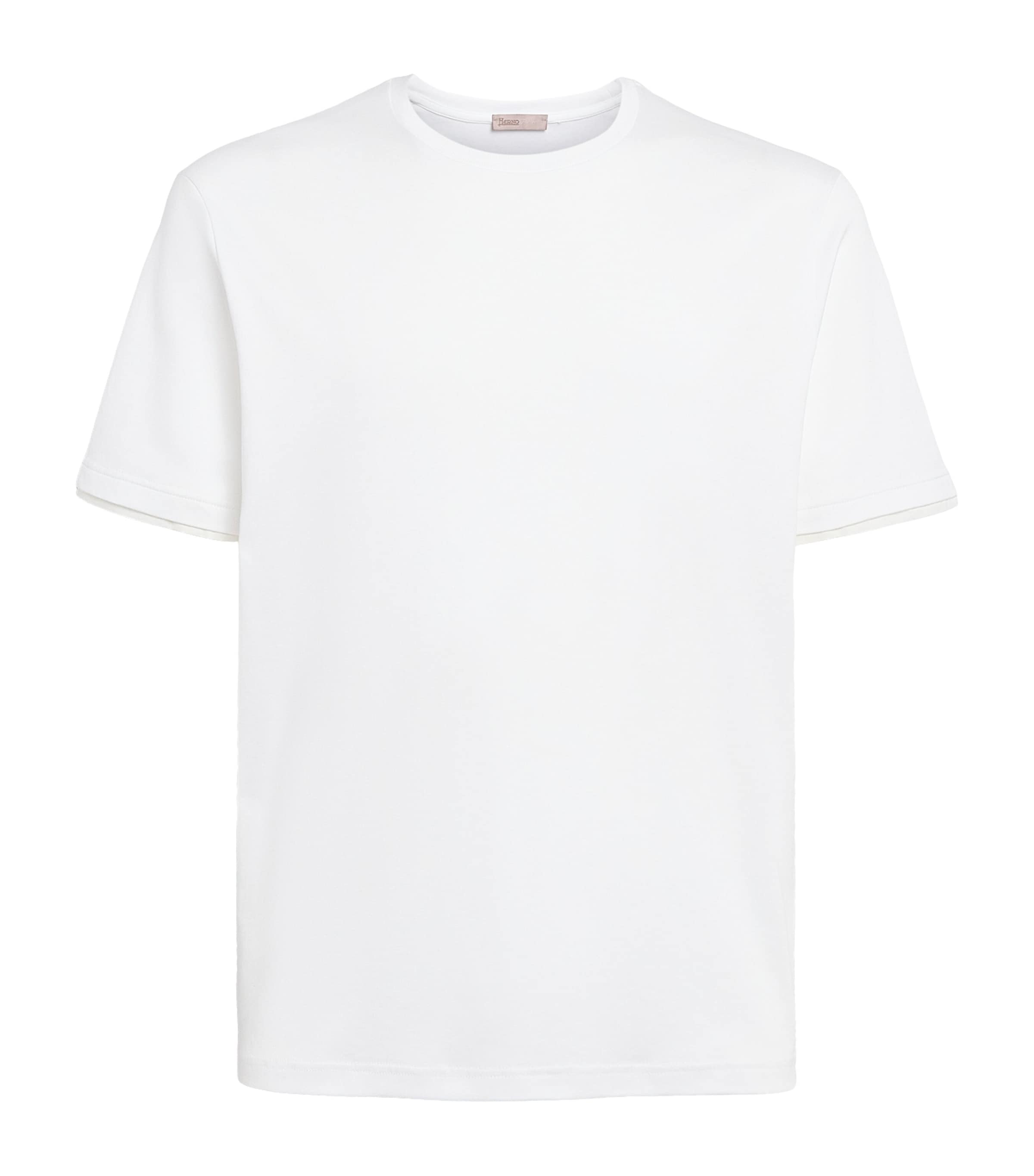 Herno Mens Cotton Layered T-Shirt White