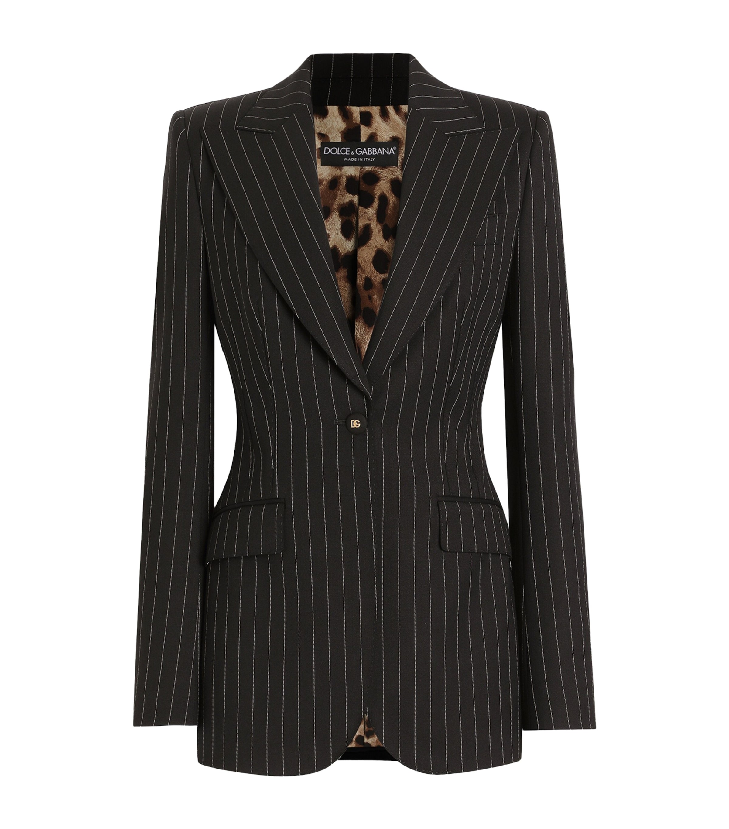 Stretch-Wool Pinstripe Blazer