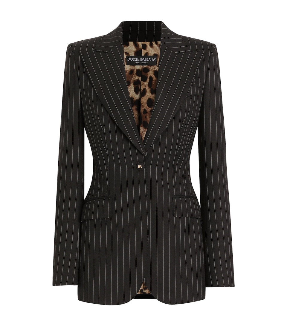 Stretch-Wool Pinstripe Blazer