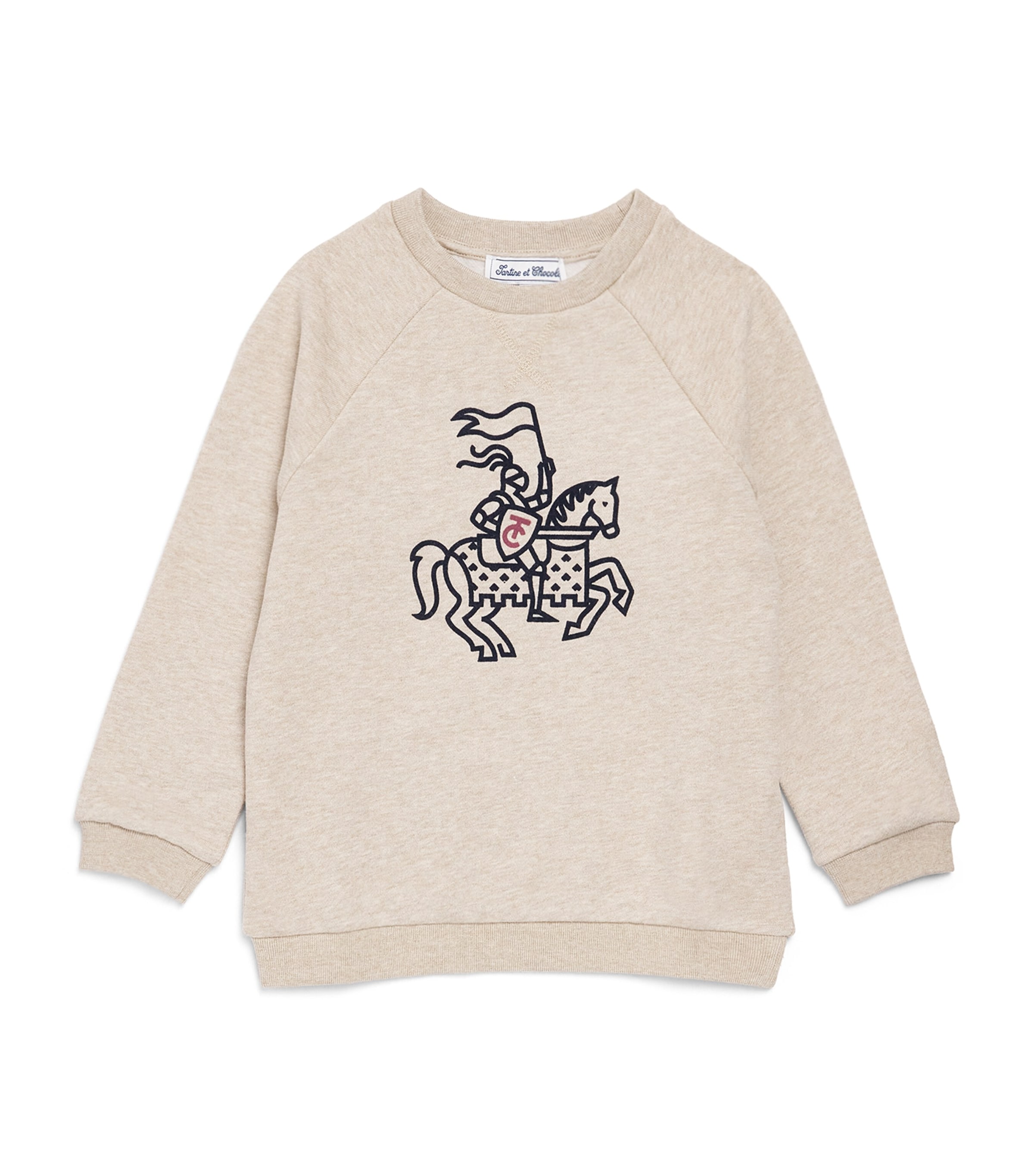 Tartine et Chocolat Cotton Printed Sweatshirt (5-12 Years) Chiné